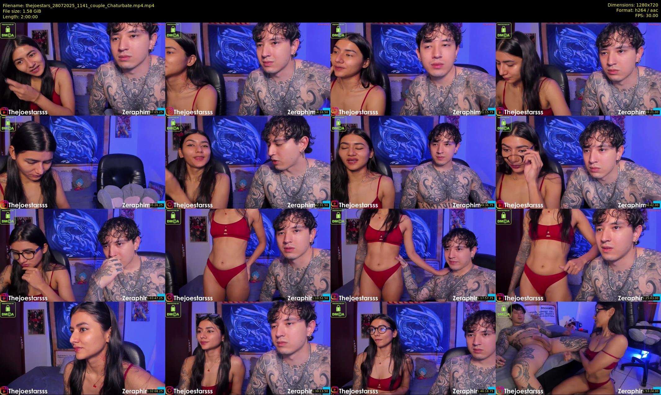 thejoestars — 120 minute Chaturbate couple cam show recording, 720p, Jul 28, 2025