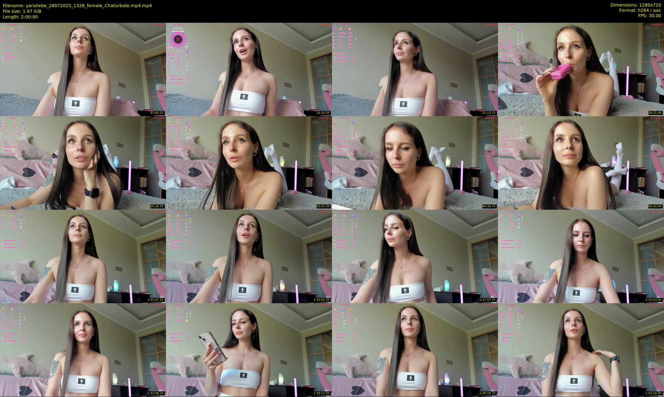 yaraliebe — 120 minute Chaturbate female cam show recording, 720p, Jul 28, 2025