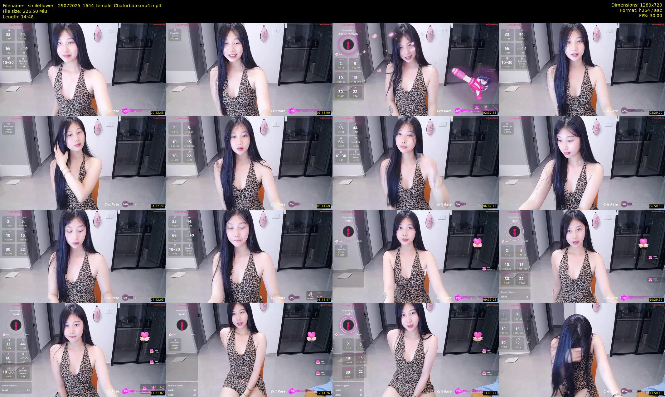 _smileflower_ — 15 minute Chaturbate female cam show recording, 720p, Jul 29, 2025