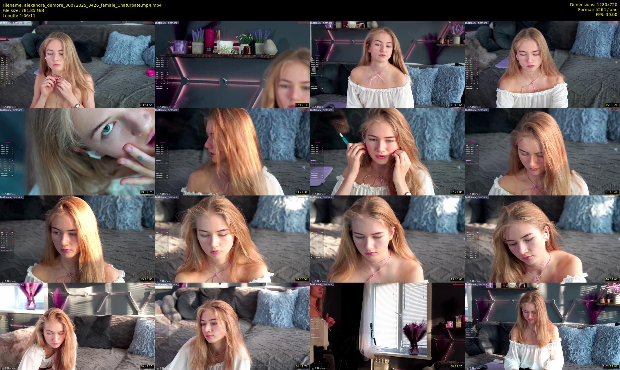 alexandra_demore — 67 minute Chaturbate female cam show recording, 720p, Jul 30, 2025