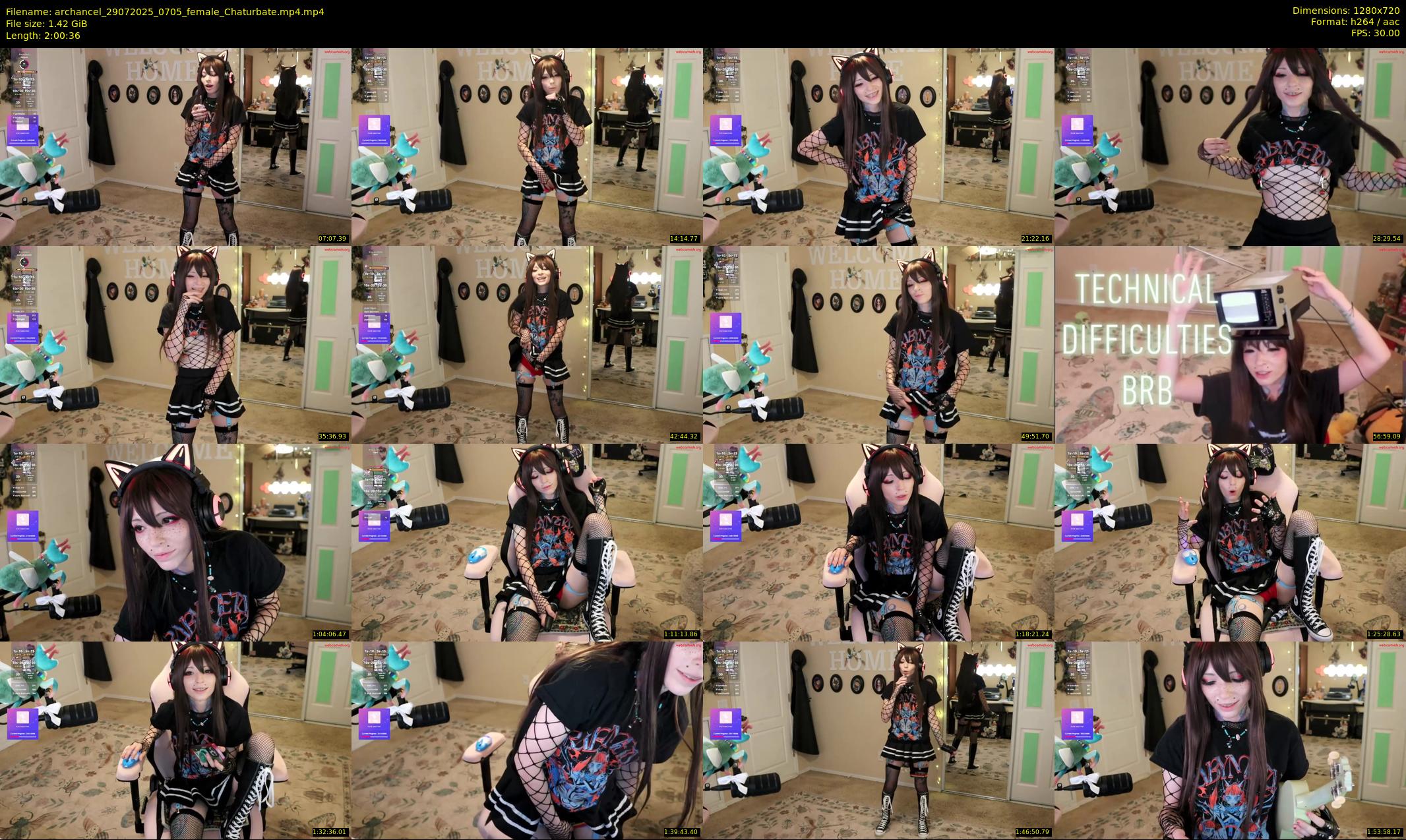 archancel — 121 minute Chaturbate female cam show recording, 720p, Jul 29, 2025