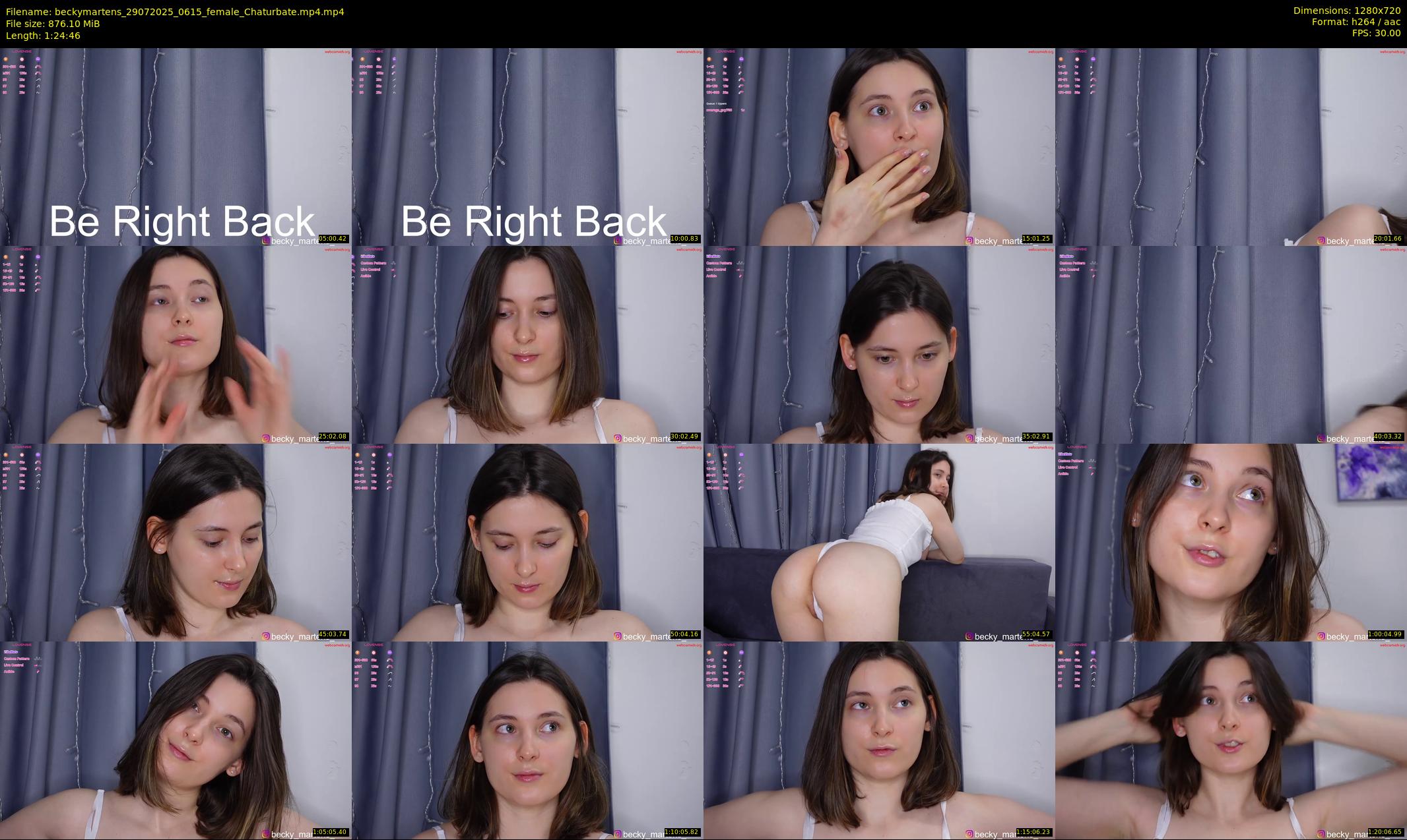 beckymartens — 85 minute Chaturbate female cam show recording, 720p, Jul 29, 2025