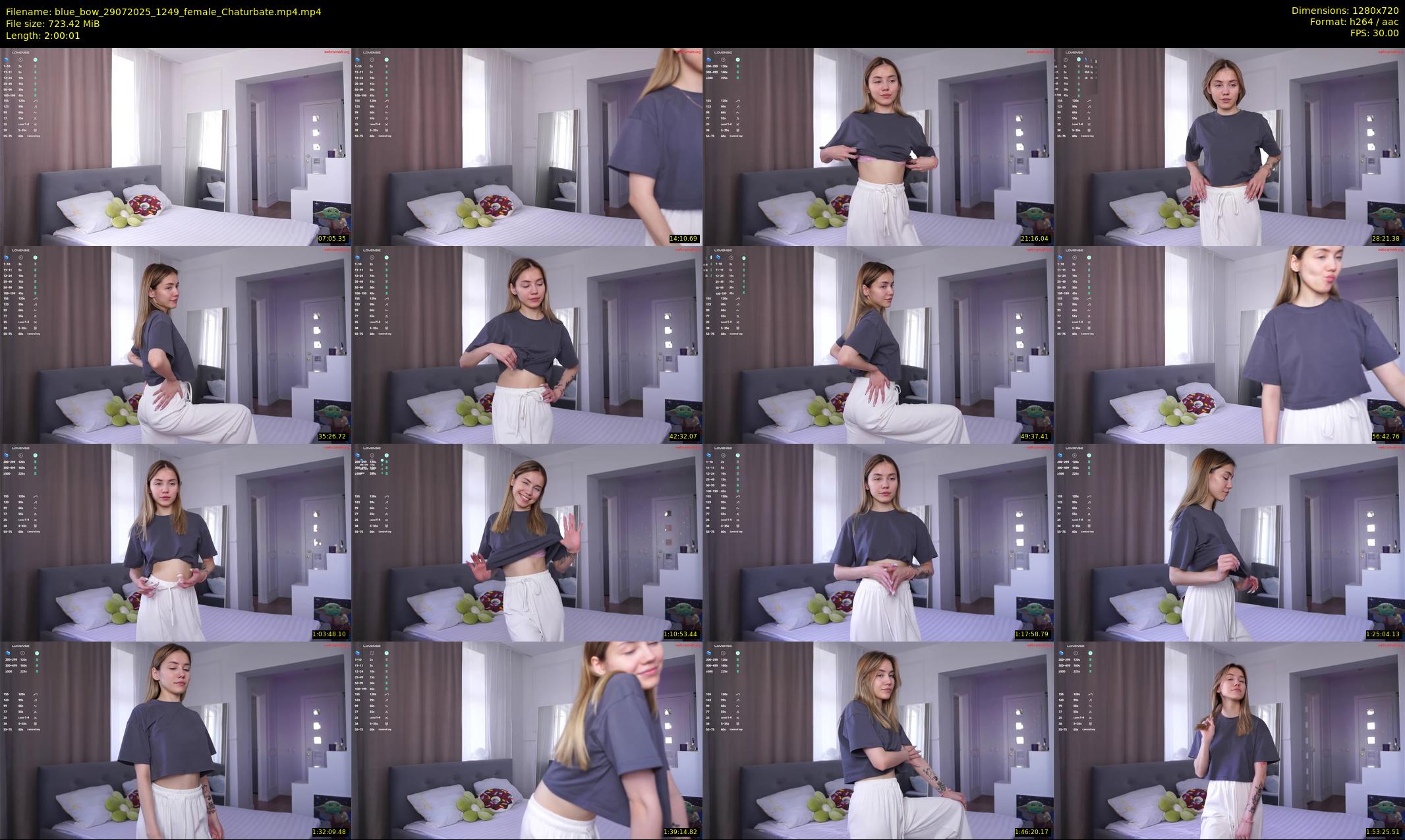 blue_bow — 121 minute Chaturbate female cam show recording, 720p, Jul 29, 2025