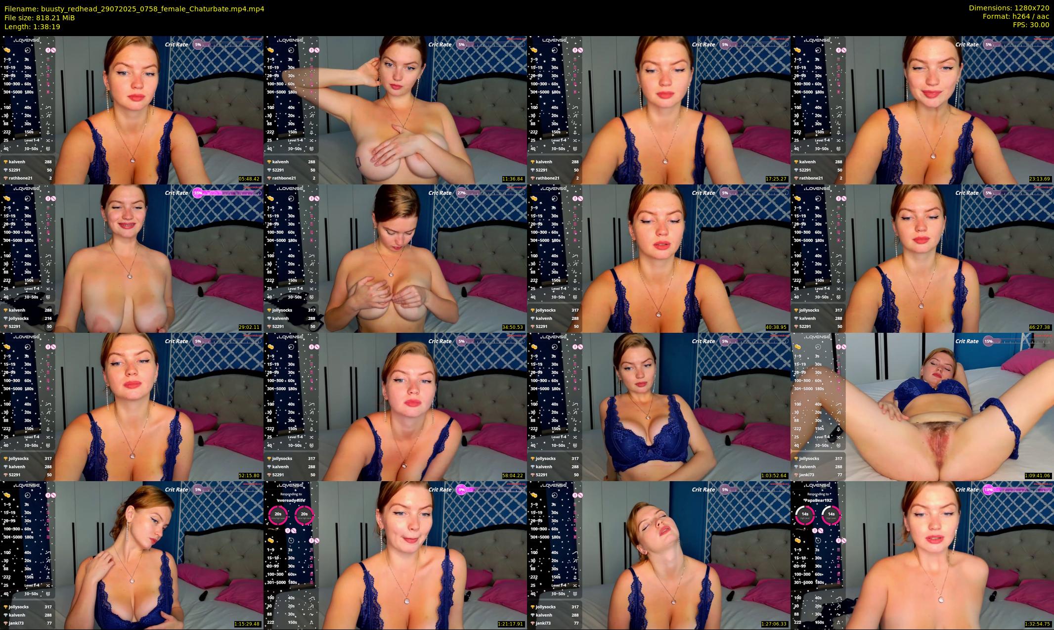 buusty_redhead — 99 minute Chaturbate female cam show recording, 720p, Jul 29, 2025