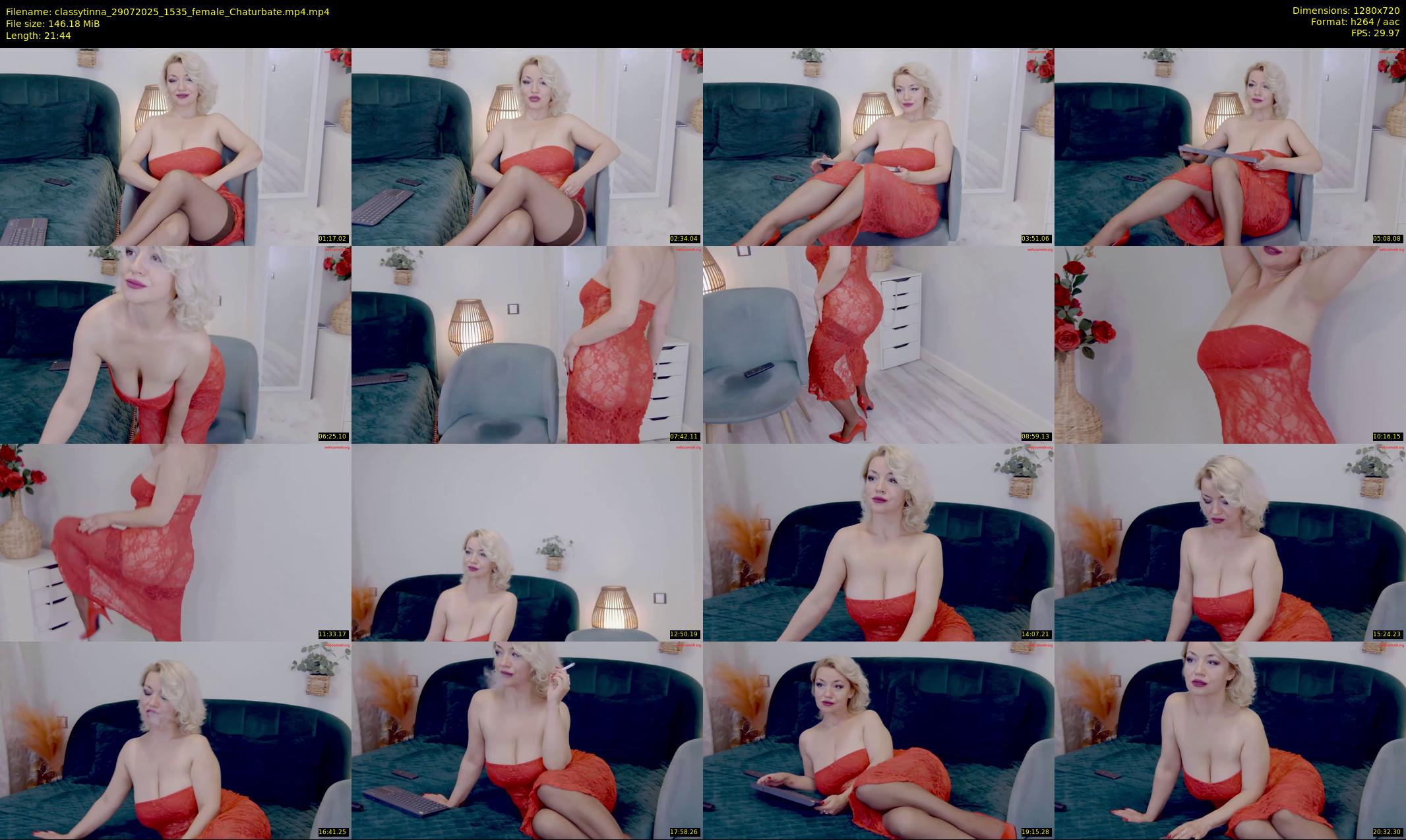 classytinna — 22 minute Chaturbate female cam show recording, 720p, Jul 29, 2025