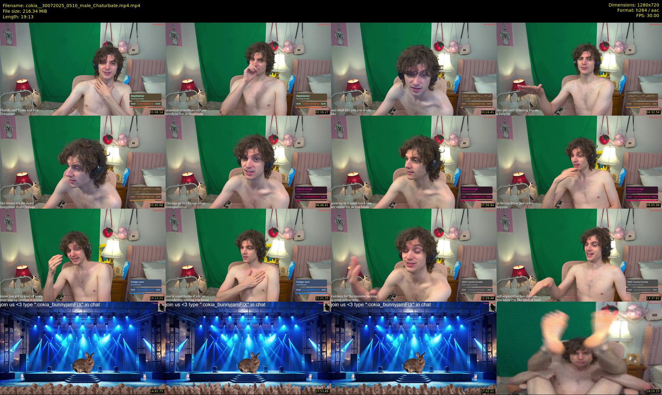 cokia_ — 20 minute Chaturbate male cam show recording, 720p, Jul 30, 2025