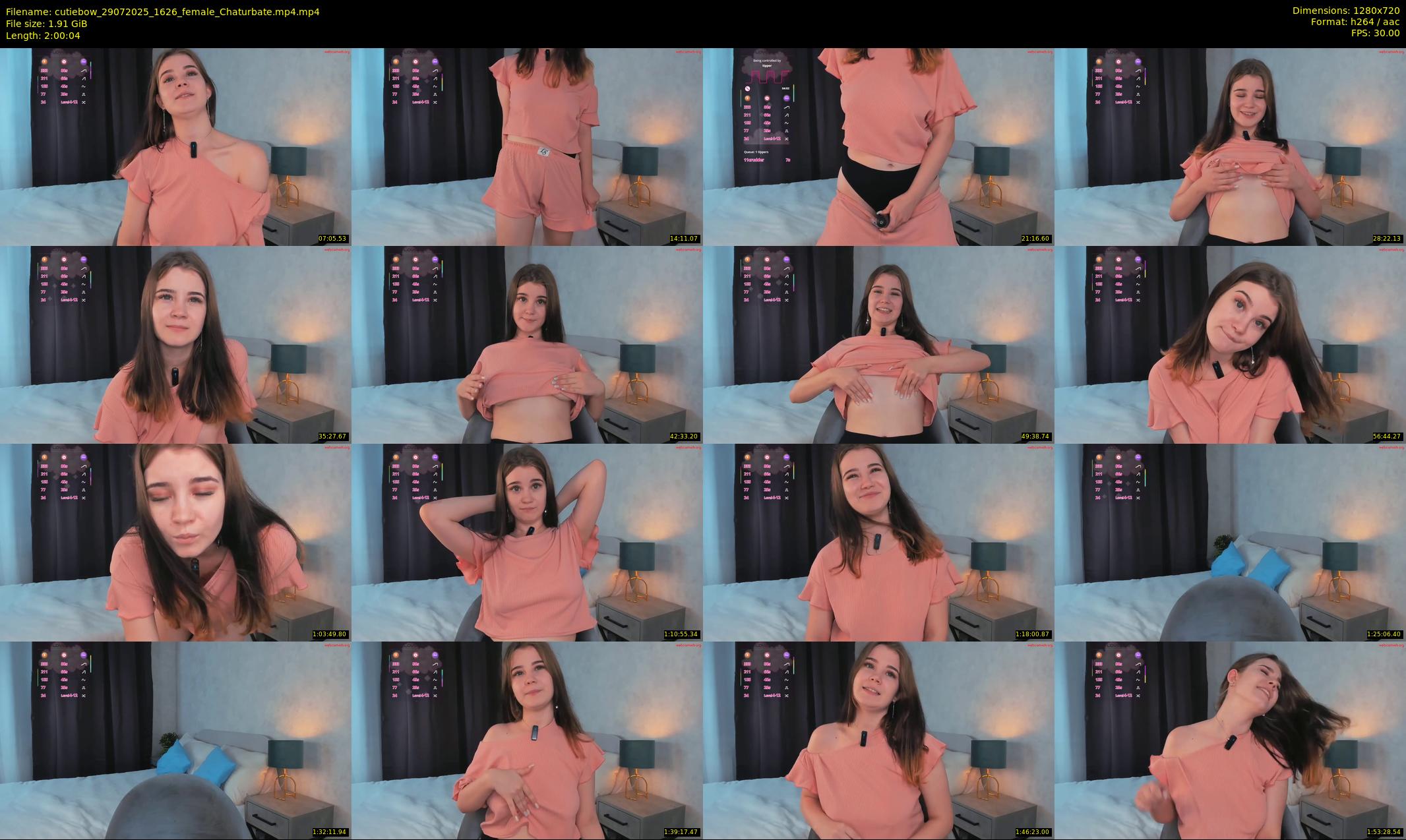 cutiebow — 121 minute Chaturbate female cam show recording, 720p, Jul 29, 2025