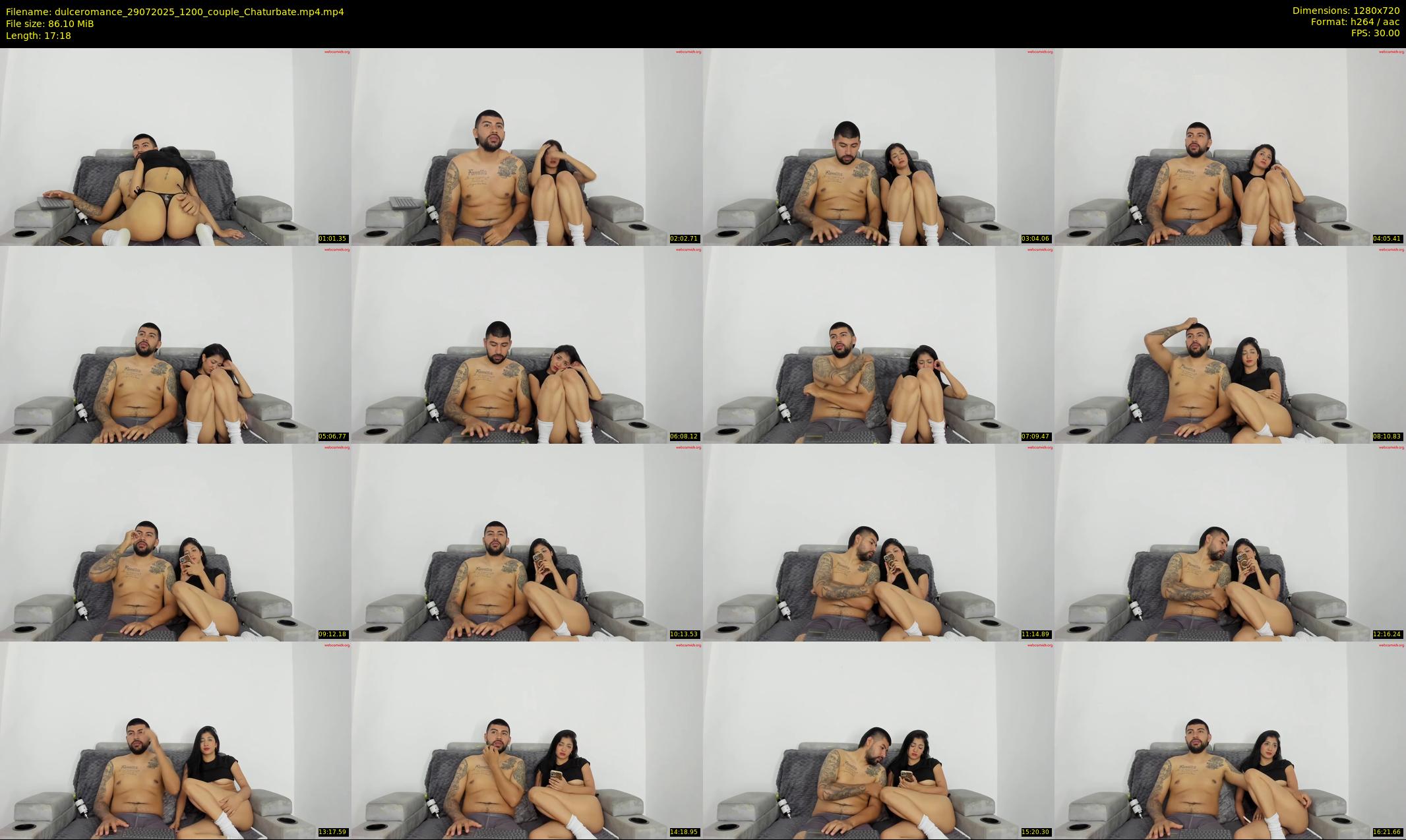 dulceromance — 18 minute Chaturbate couple cam show recording, 720p, Jul 29, 2025