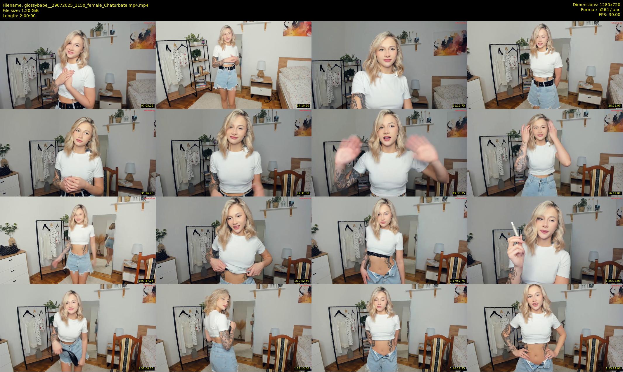 glossybabe_ — 120 minute Chaturbate female cam show recording, 720p, Jul 29, 2025