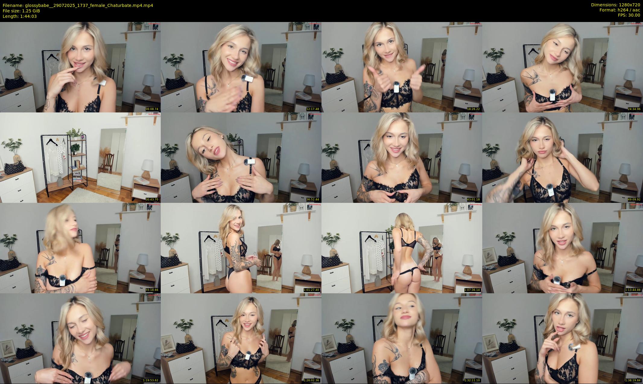 glossybabe_ — 105 minute Chaturbate female cam show recording, 720p, Jul 29, 2025