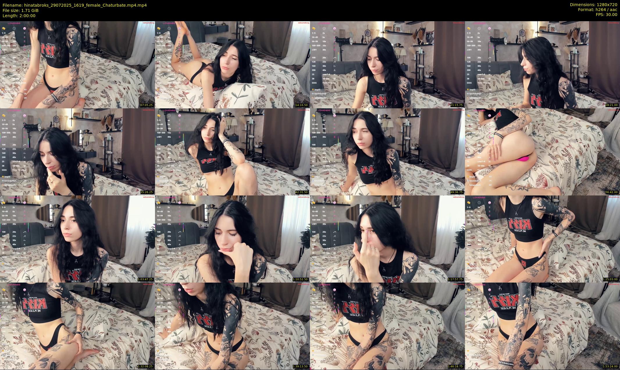 hinatabroks — 120 minute Chaturbate female cam show recording, 720p, Jul 29, 2025
