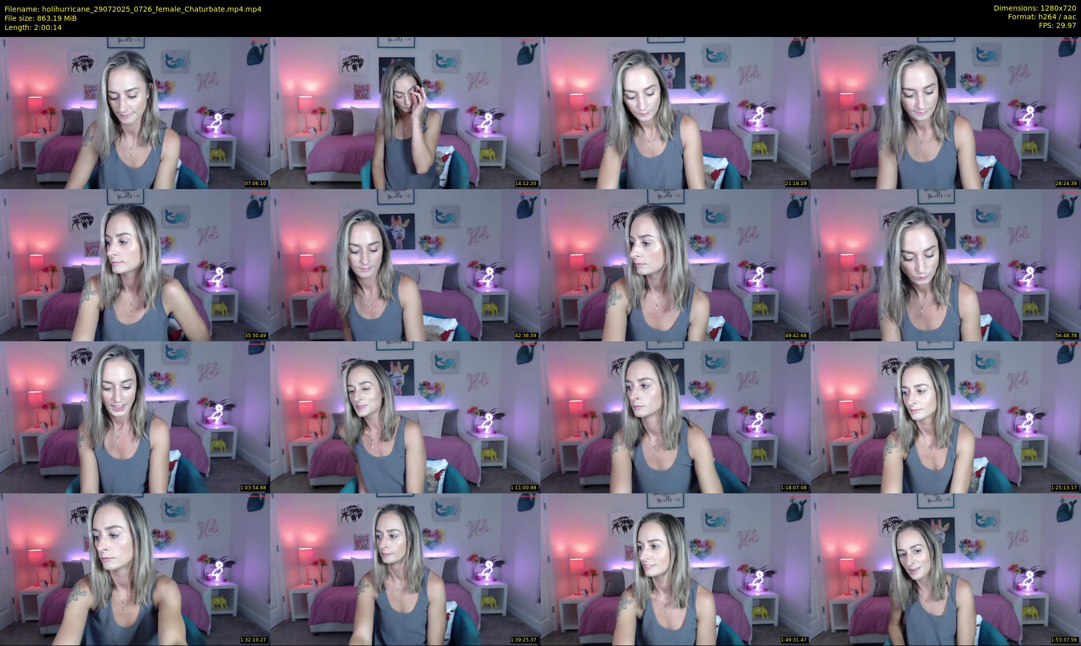 holihurricane — 121 minute Chaturbate female cam show recording, 720p, Jul 29, 2025