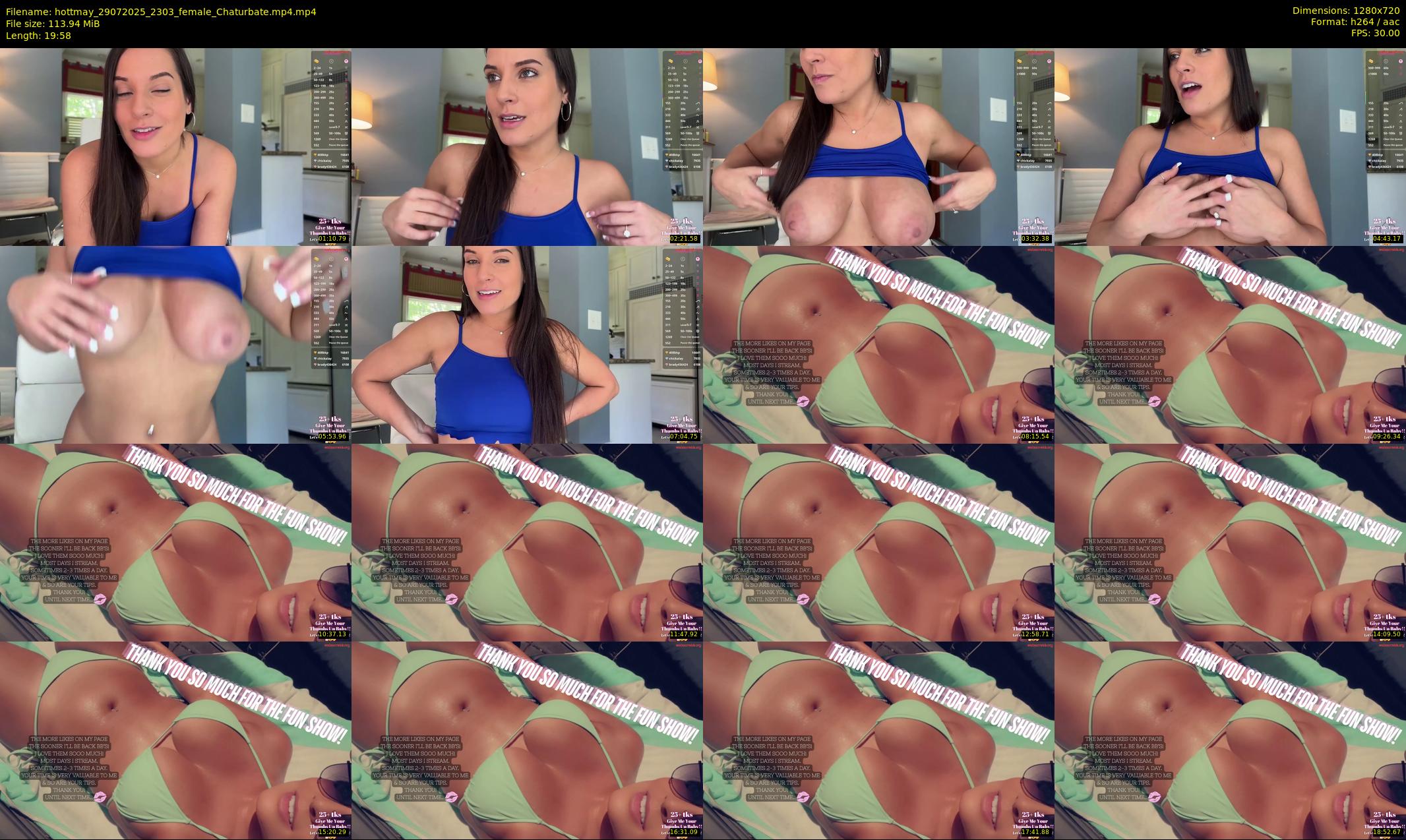 hottmay — 20 minute Chaturbate female cam show recording, 720p, Jul 29, 2025