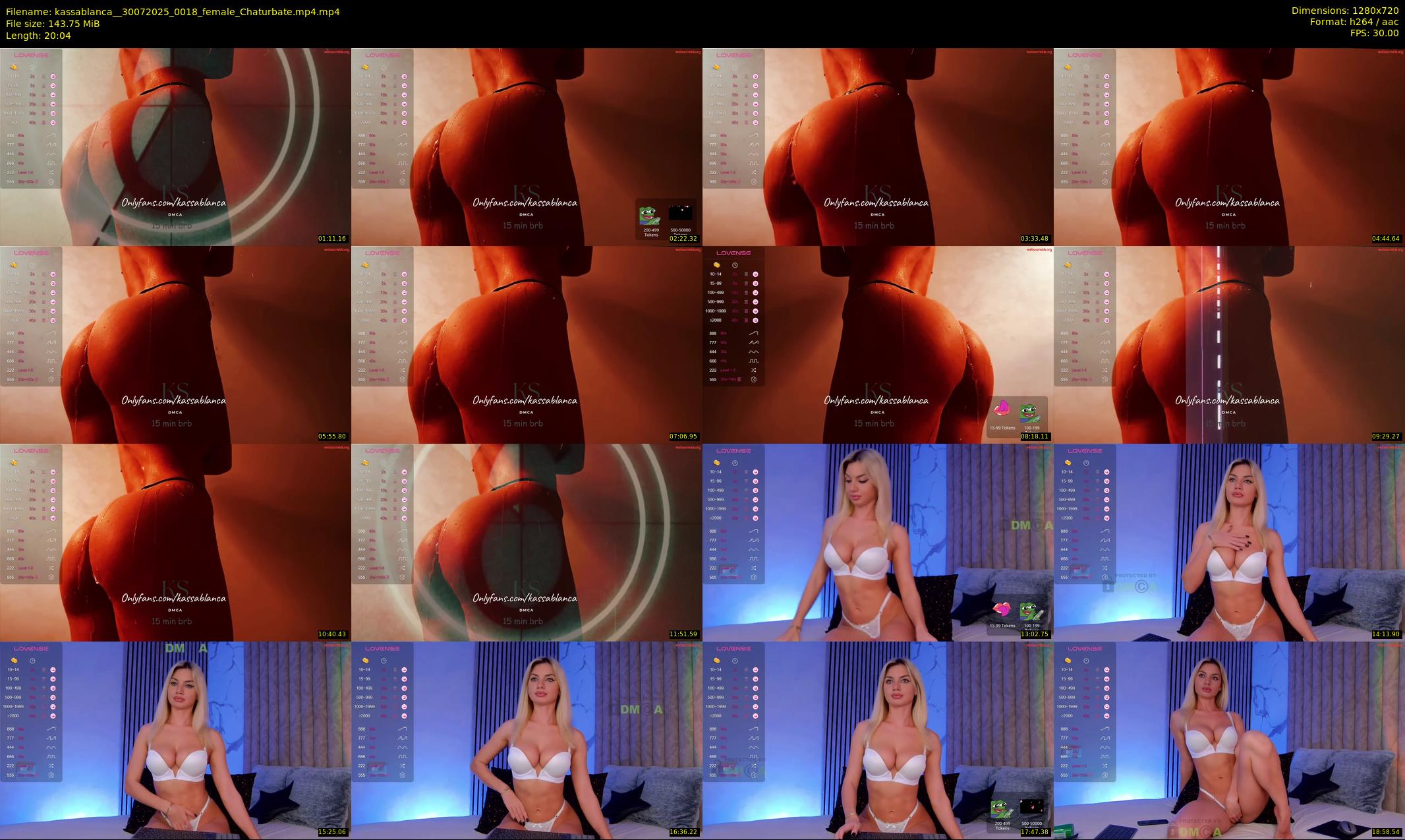 kassablanca_ — 21 minute Chaturbate female cam show recording, 720p, Jul 30, 2025