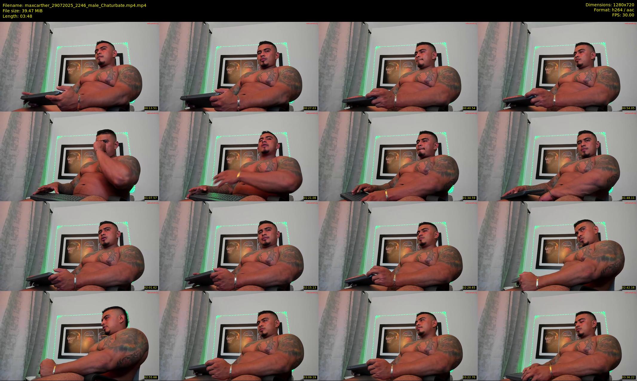 maxcarther — 4 minute Chaturbate male cam show recording, 720p, Jul 29, 2025