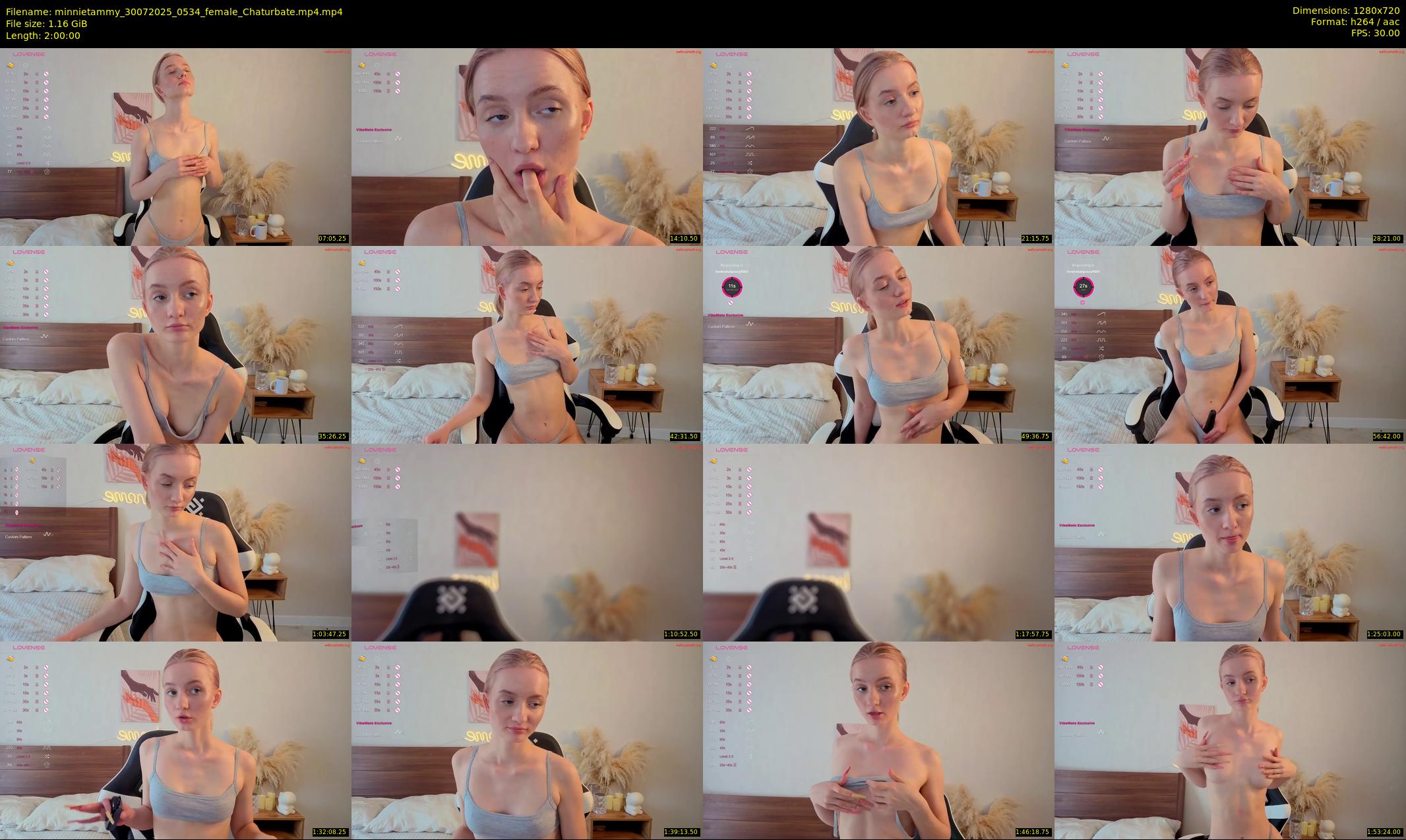 minnietammy — 120 minute Chaturbate female cam show recording, 720p, Jul 30, 2025