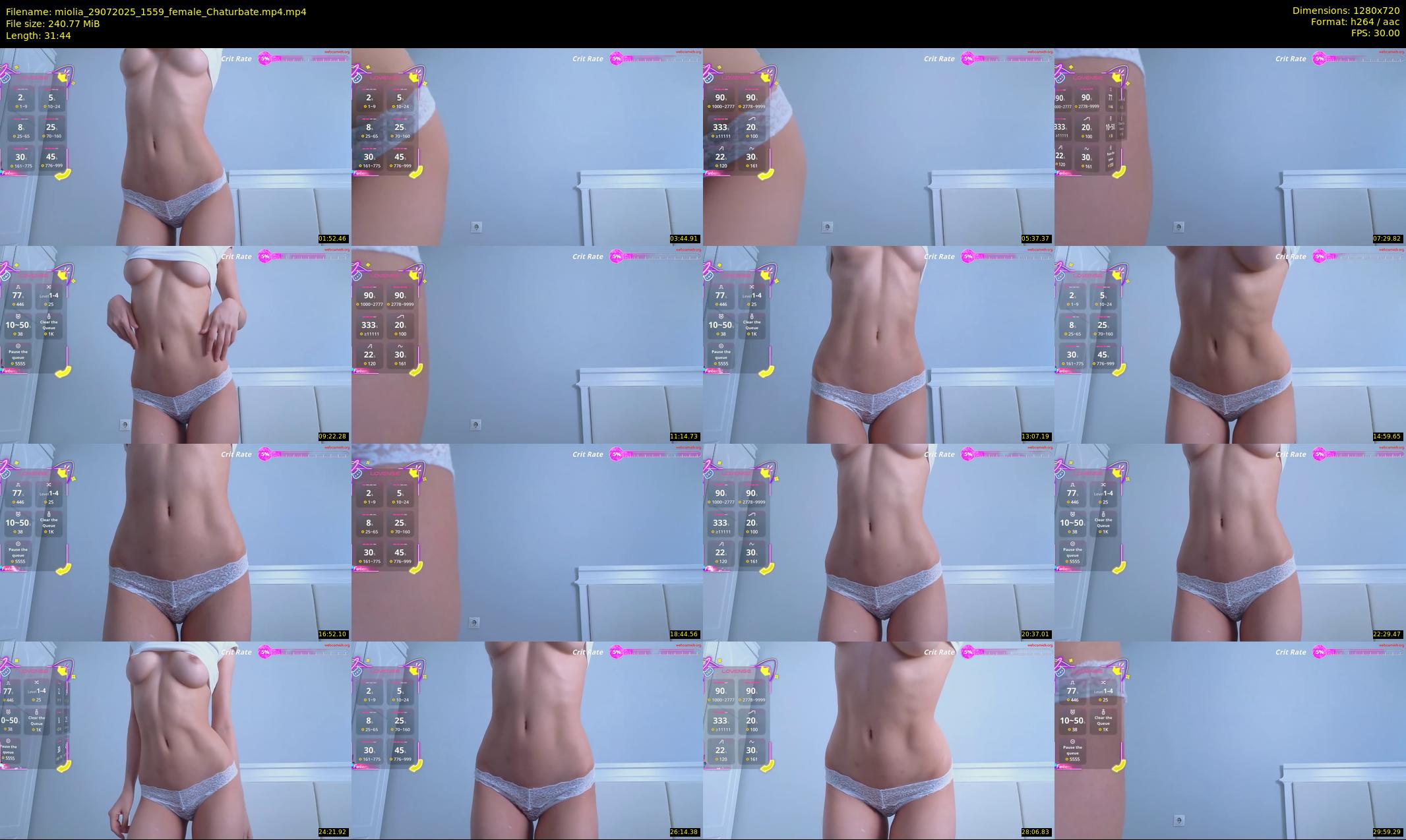 miolia — 32 minute Chaturbate female cam show recording, 720p, Jul 29, 2025