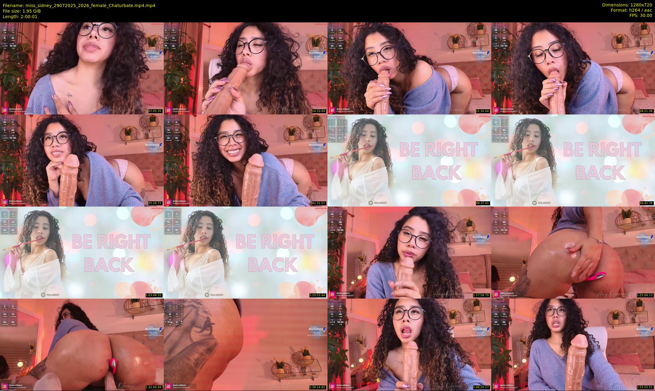 miss_sidney — 121 minute Chaturbate female cam show recording, 720p, Jul 29, 2025
