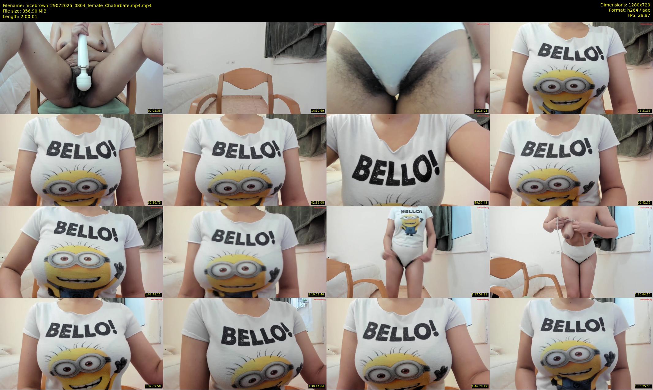 nicebrown — 121 minute Chaturbate female cam show recording, 720p, Jul 29, 2025