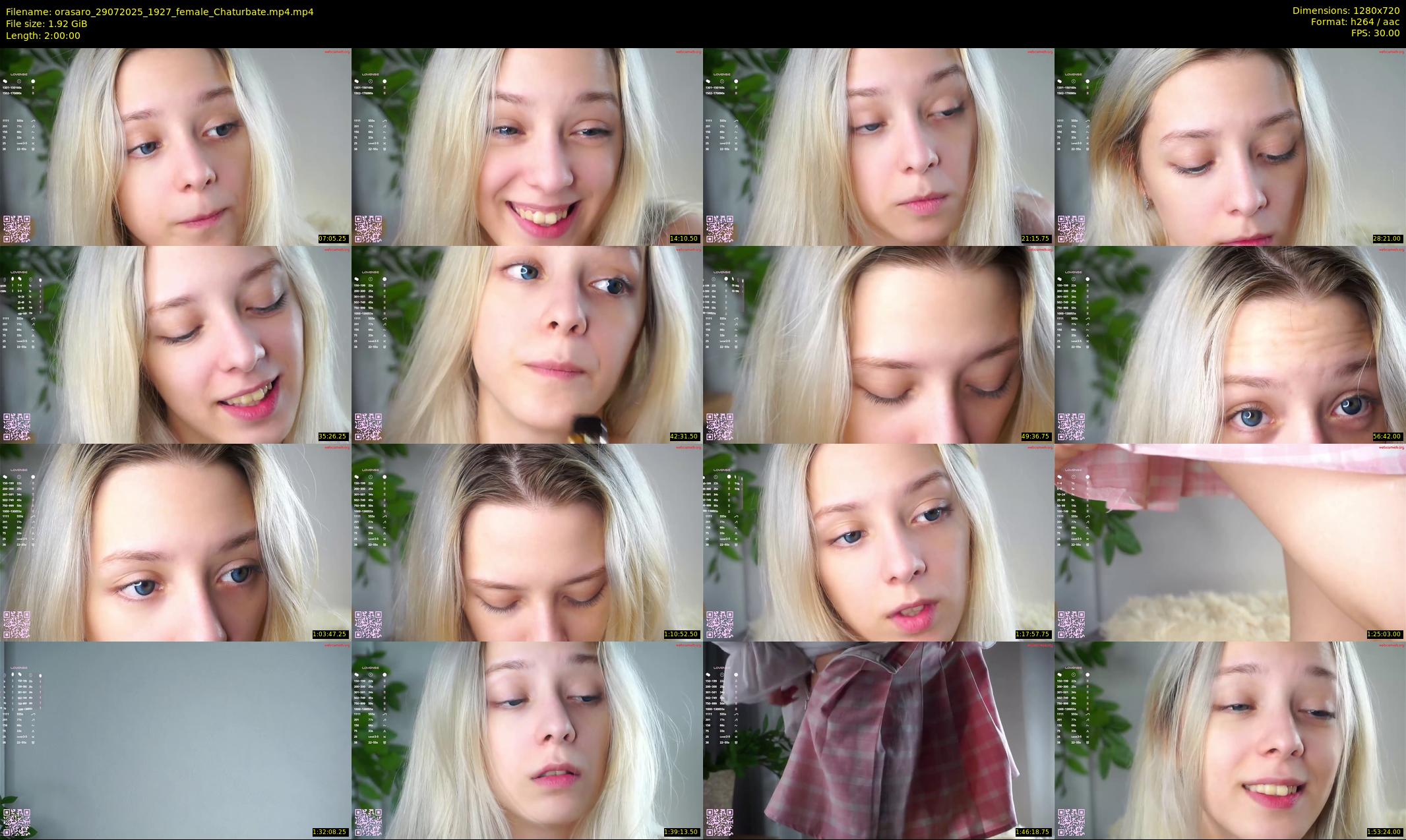 orasaro — 120 minute Chaturbate female cam show recording, 720p, Jul 29, 2025