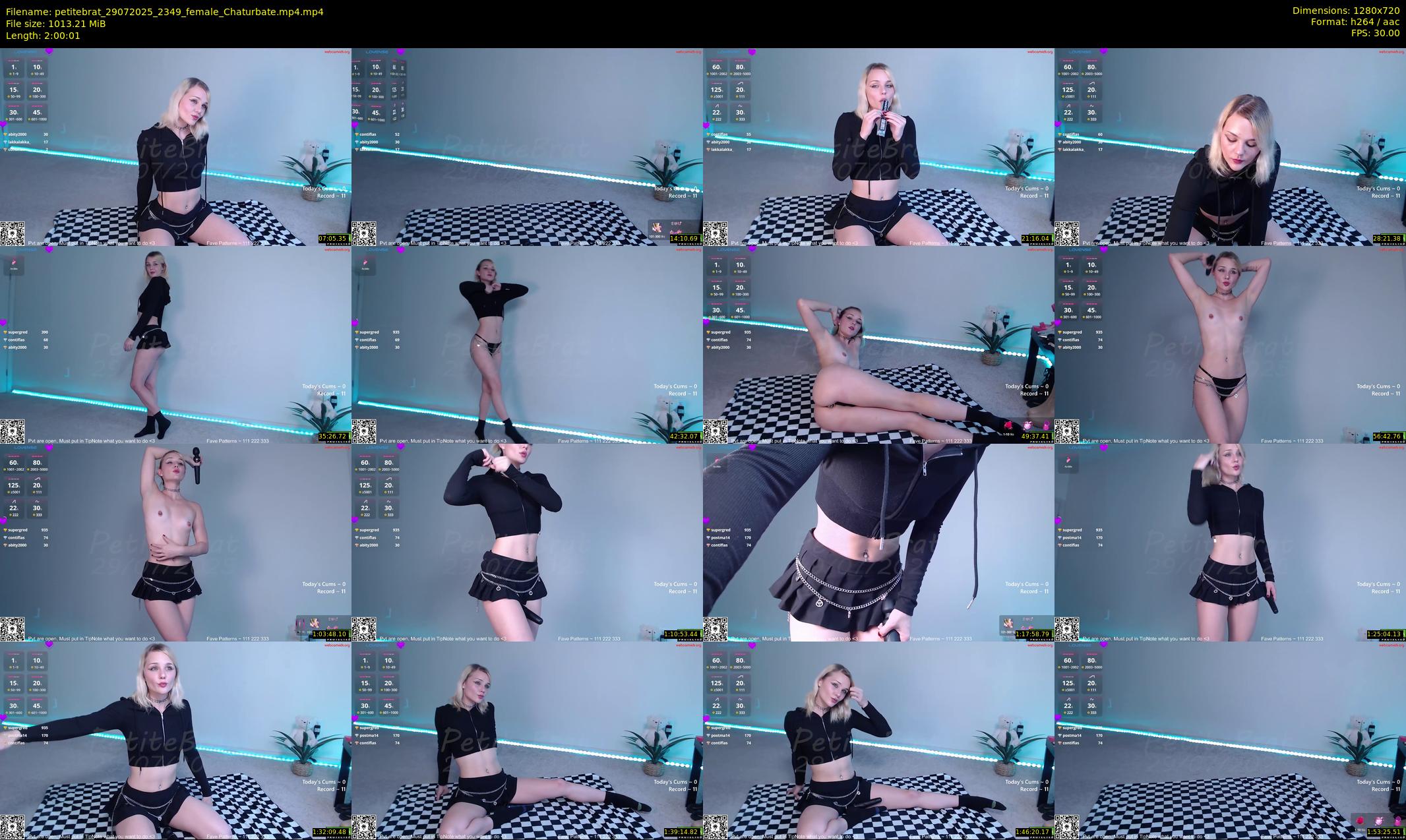petitebrat — 121 minute Chaturbate female cam show recording, 720p, Jul 29, 2025