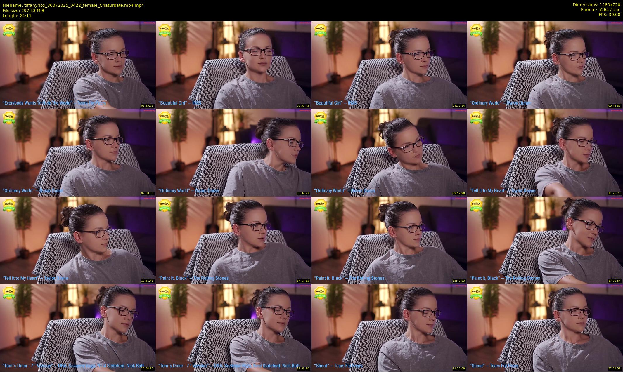 tiffanyriox — 25 minute Chaturbate female cam show recording, 720p, Jul 30, 2025