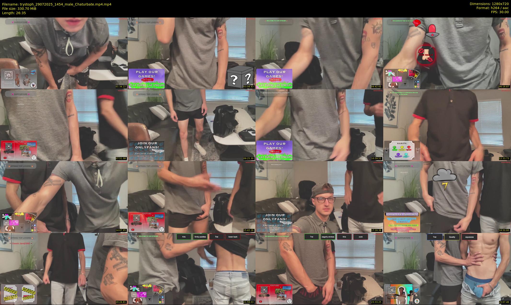 trystoph — 27 minute Chaturbate male cam show recording, 720p, Jul 29, 2025