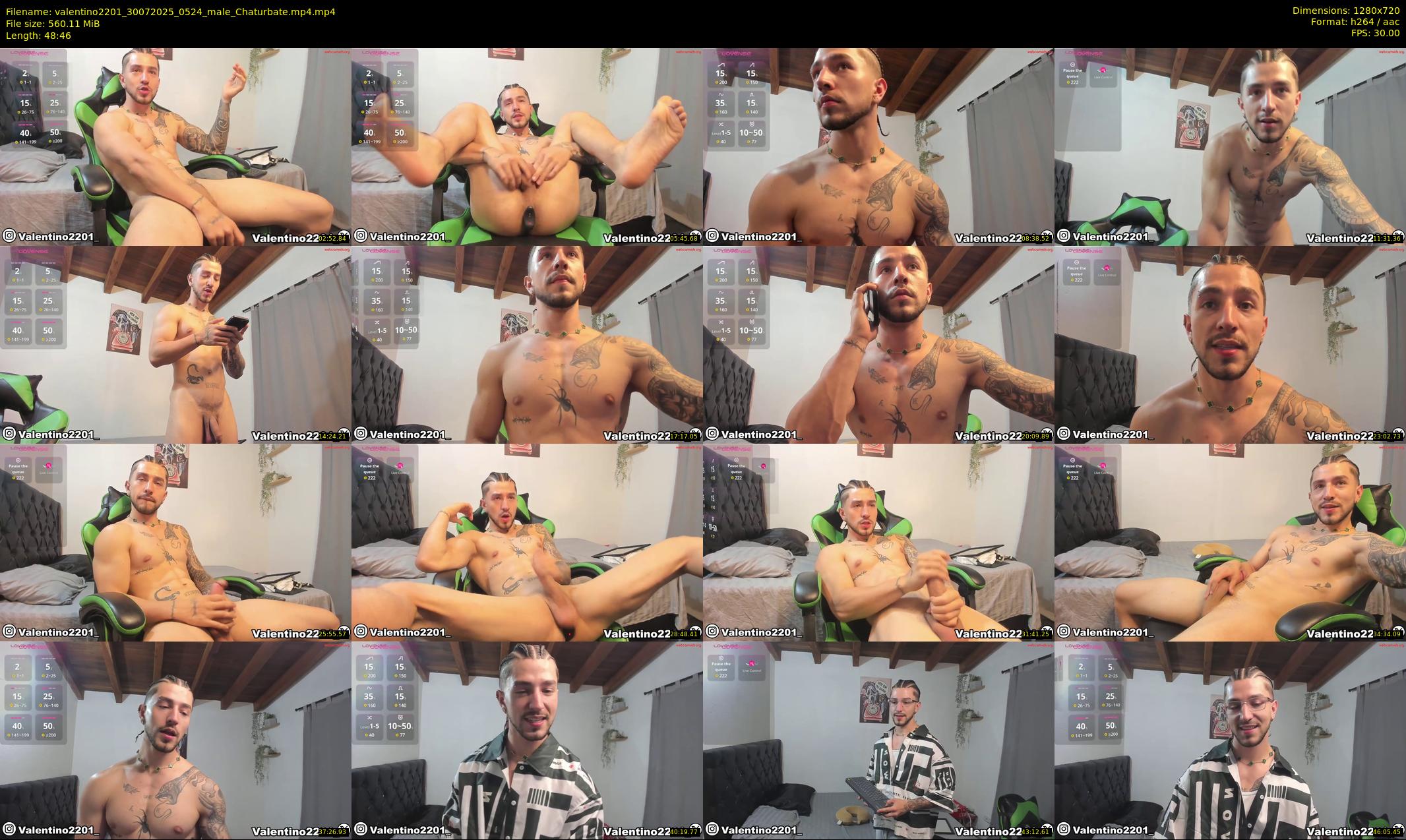 valentino2201 — 49 minute Chaturbate male cam show recording, 720p, Jul 30, 2025