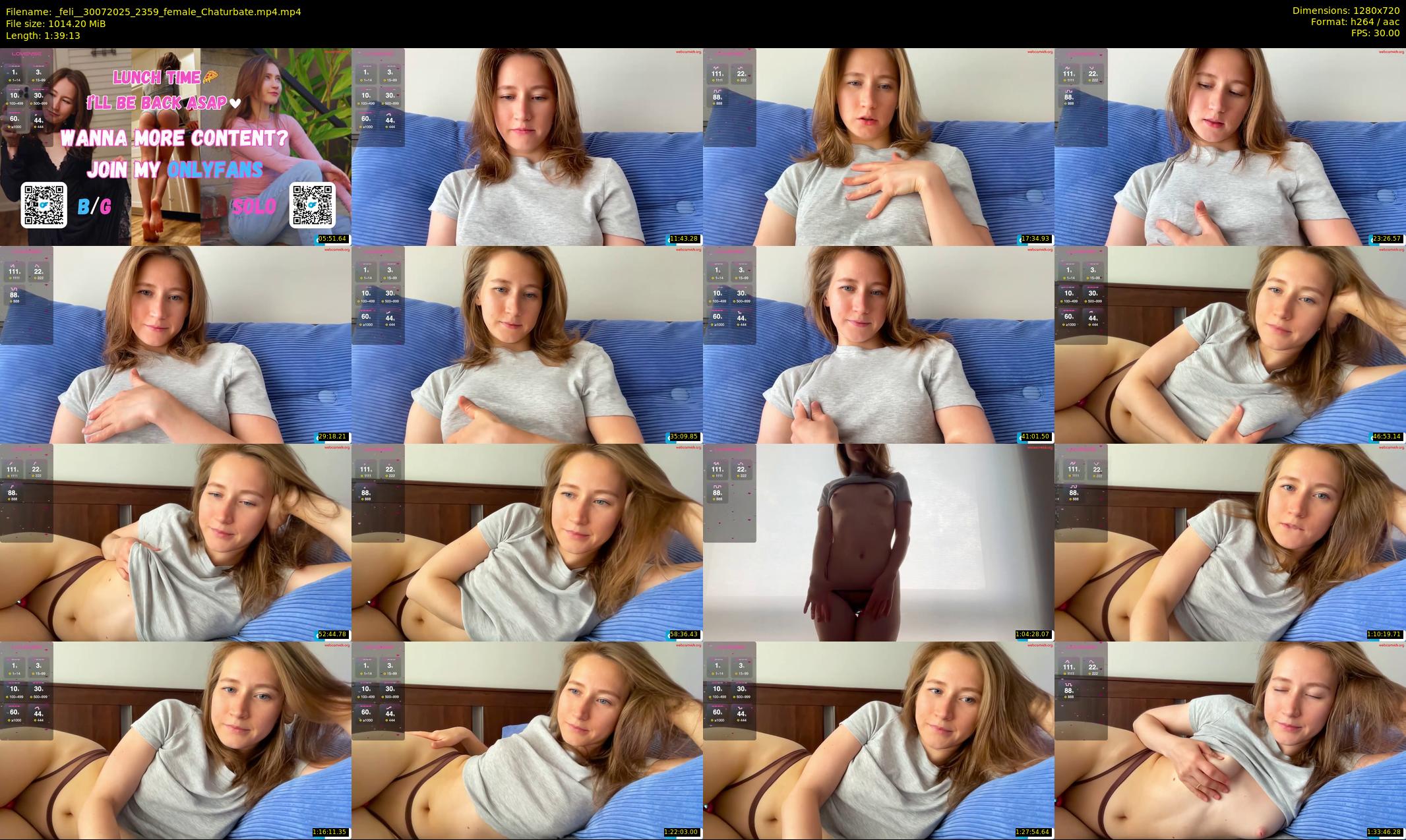 _feli_ — 100 minute Chaturbate female cam show recording, 720p, Jul 30, 2025