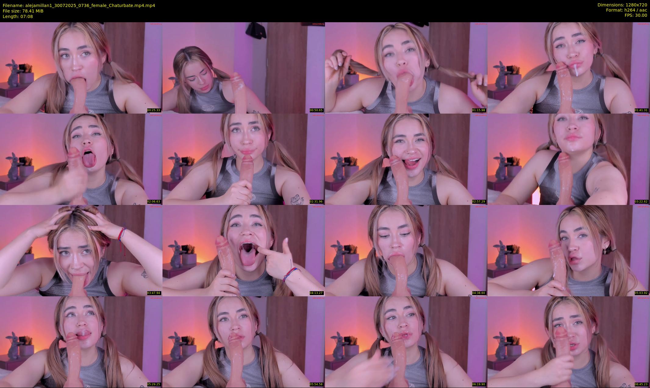 alejamillan1 — 8 minute Chaturbate female cam show recording, 720p, Jul 30, 2025
