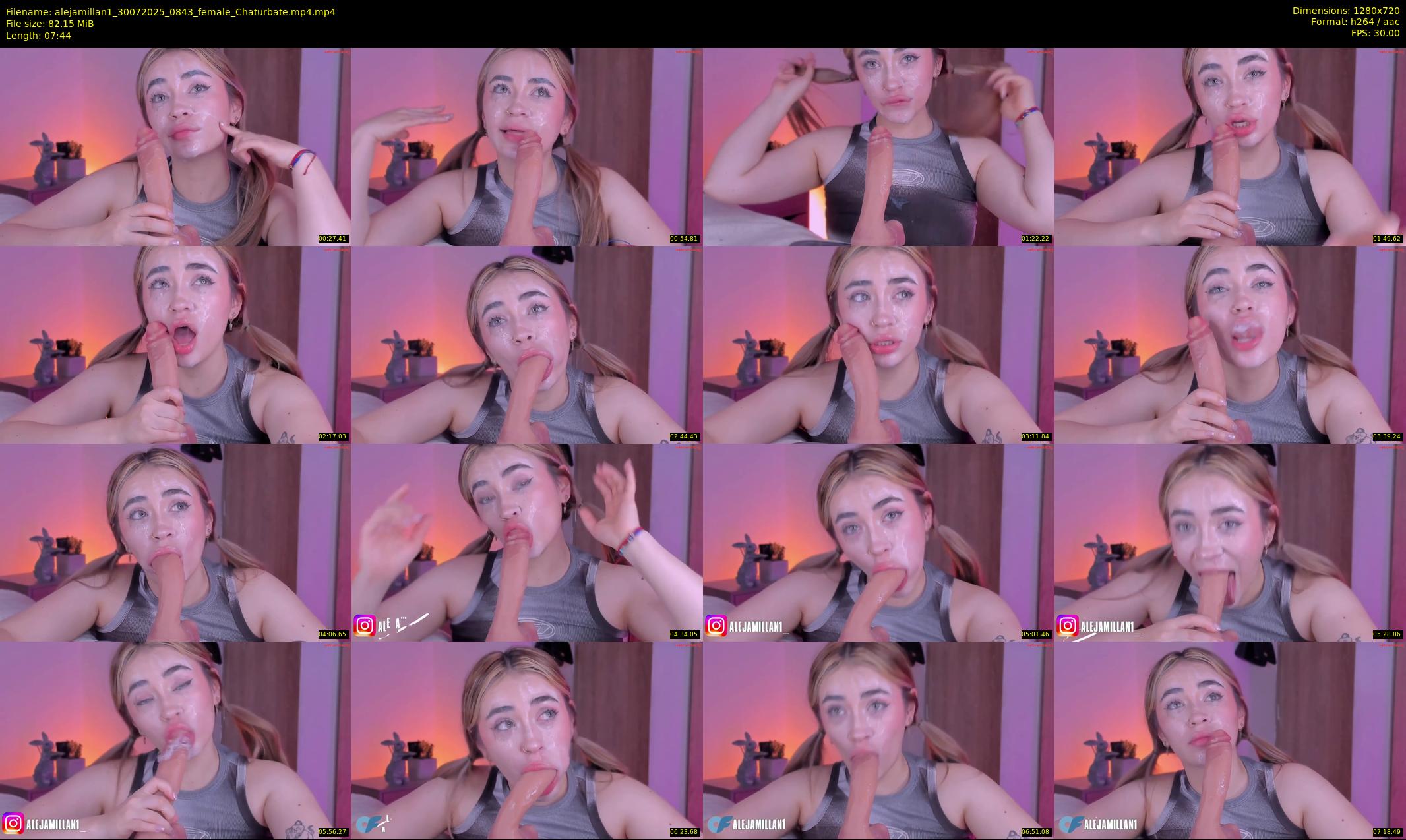 alejamillan1 — 8 minute Chaturbate female cam show recording, 720p, Jul 30, 2025