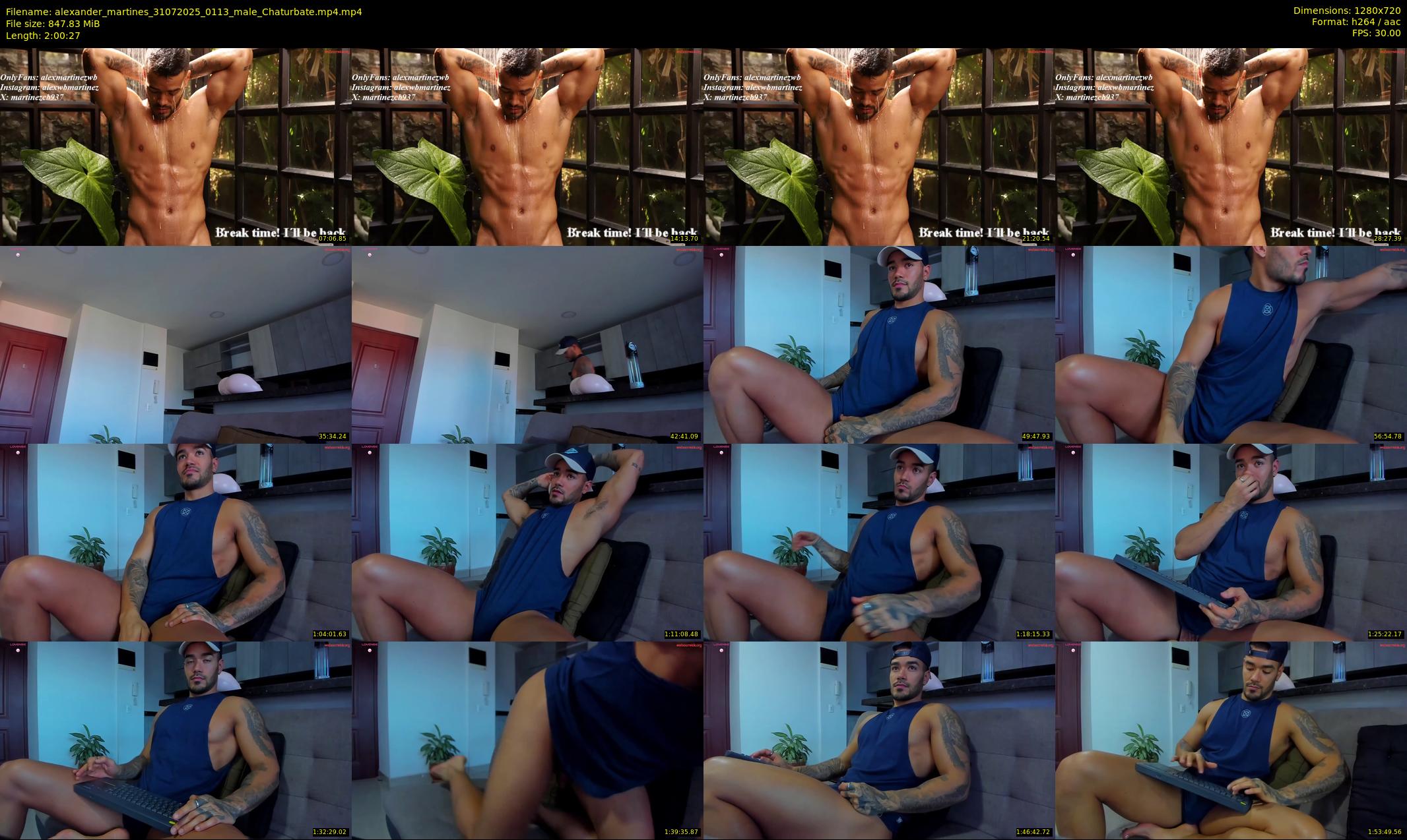 alexander_martines — 121 minute Chaturbate male cam show recording, 720p, Jul 31, 2025