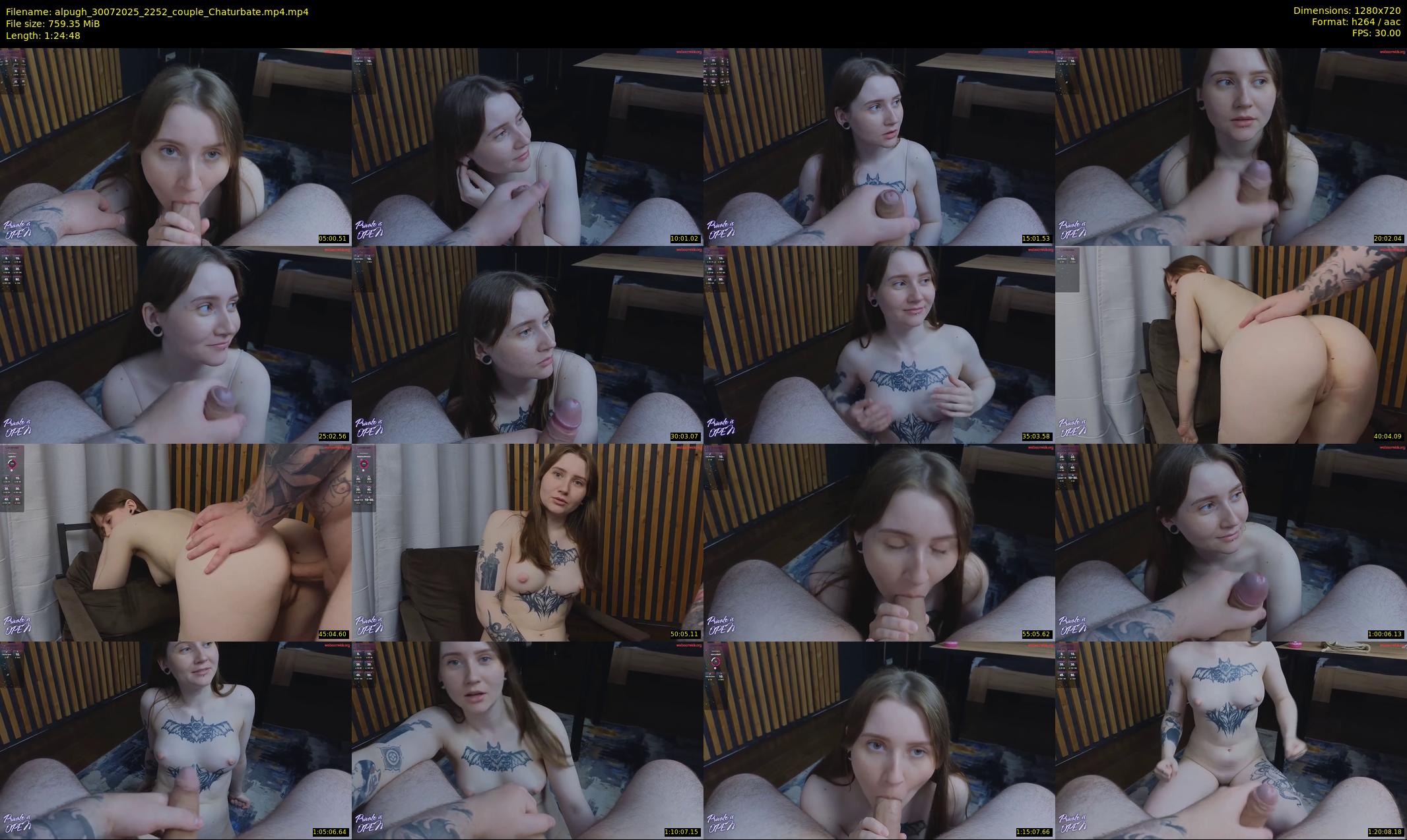 alpugh — 85 minute Chaturbate couple cam show recording, 720p, Jul 30, 2025