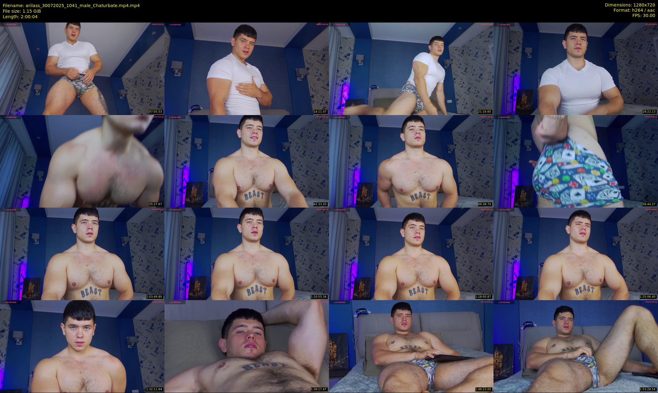 arilass — 121 minute Chaturbate male cam show recording, 720p, Jul 30, 2025