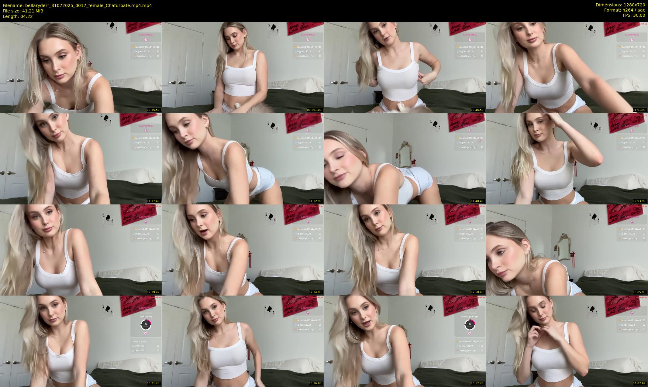 bellaryderr — 5 minute Chaturbate female cam show recording, 720p, Jul 31, 2025