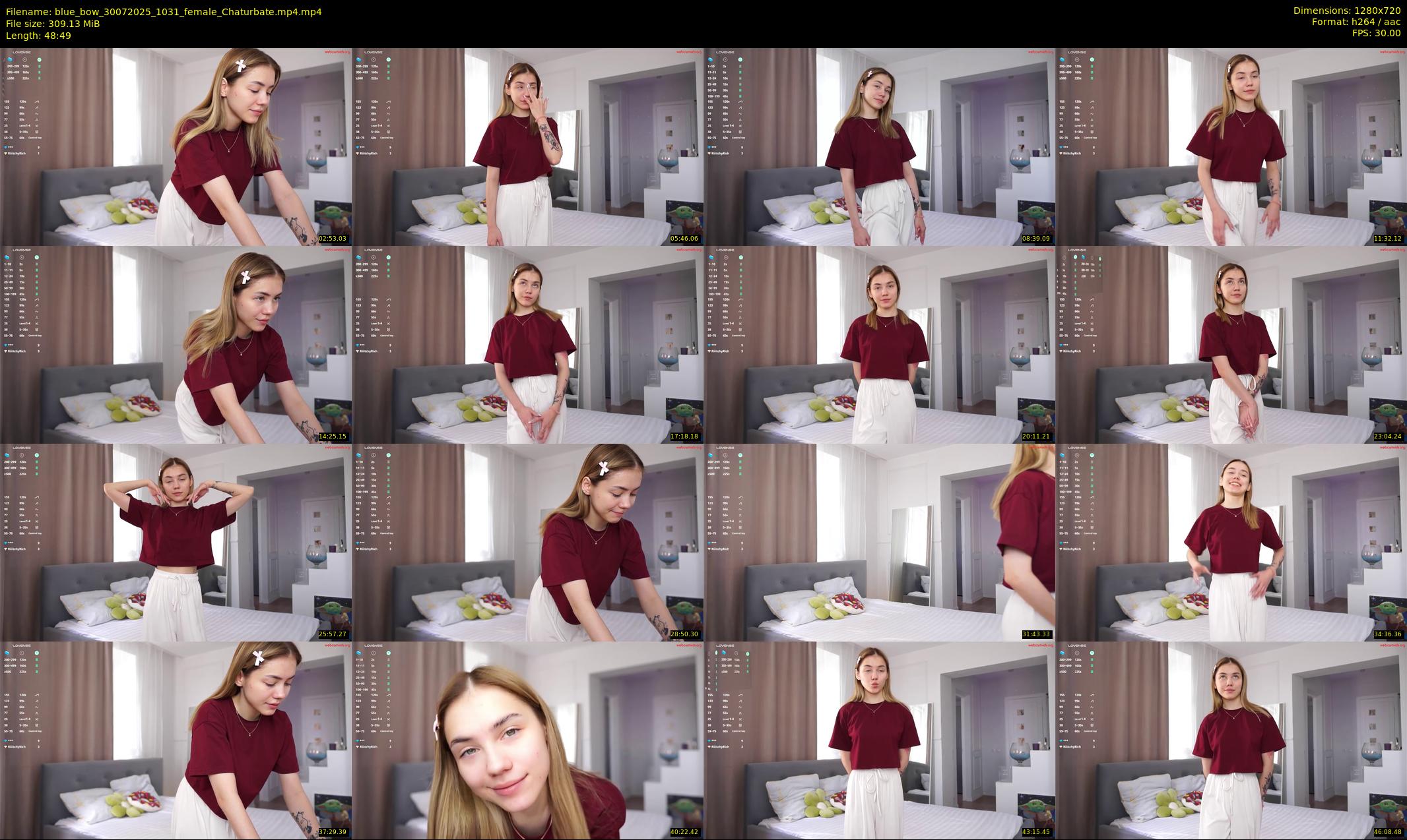 blue_bow — 49 minute Chaturbate female cam show recording, 720p, Jul 30, 2025