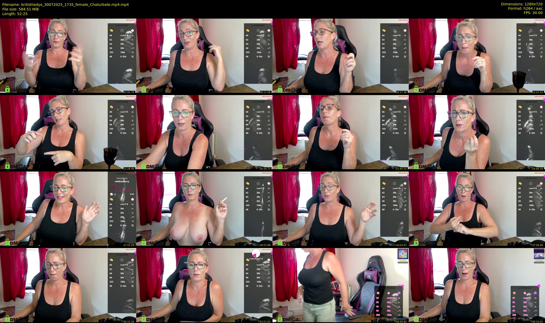 britishladya — 53 minute Chaturbate female cam show recording, 720p, Jul 30, 2025