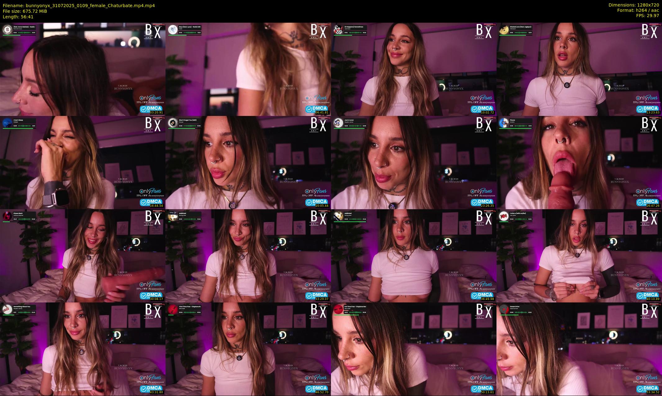 bunnyonyx — 57 minute Chaturbate female cam show recording, 720p, Jul 31, 2025