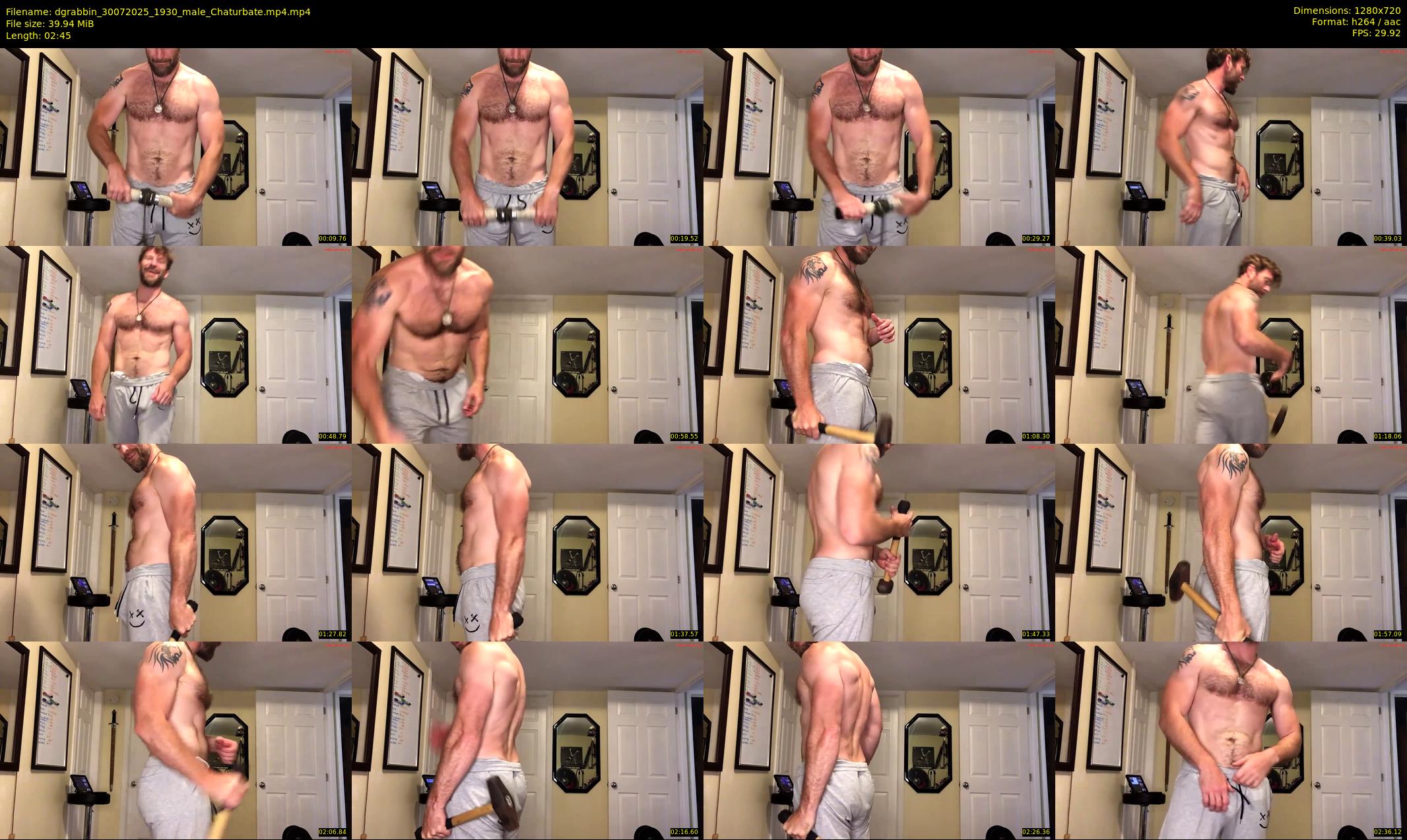 dgrabbin — 3 minute Chaturbate male cam show recording, 720p, Jul 30, 2025