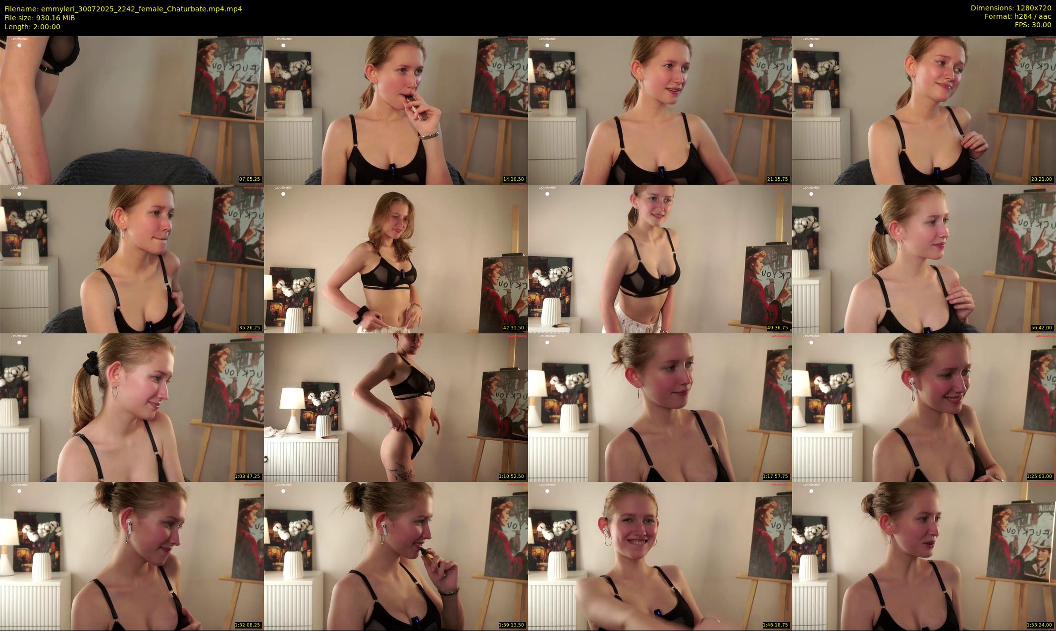 emmyleri — 120 minute Chaturbate female cam show recording, 720p, Jul 30, 2025