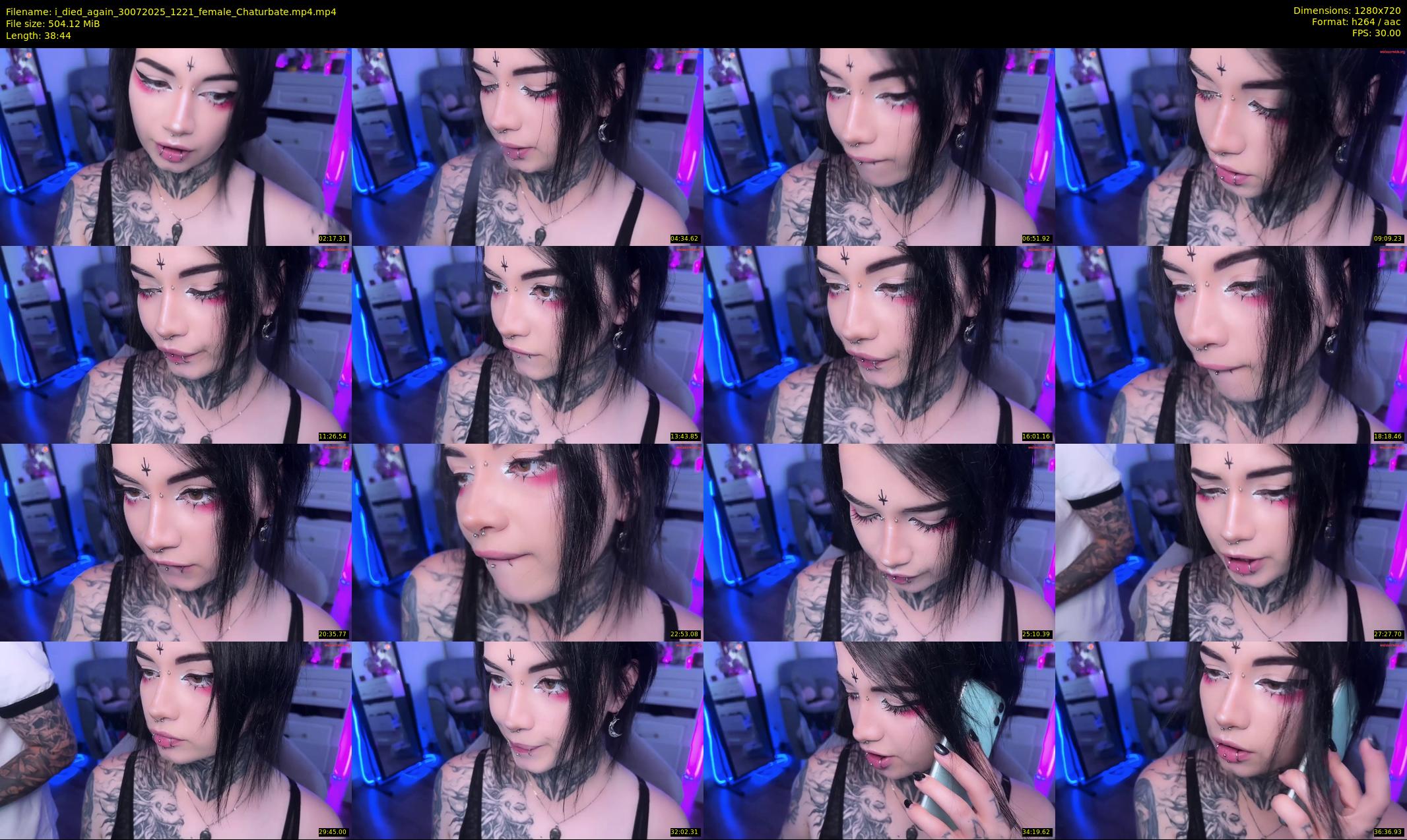 i_died_again — 39 minute Chaturbate female cam show recording, 720p, Jul 30, 2025