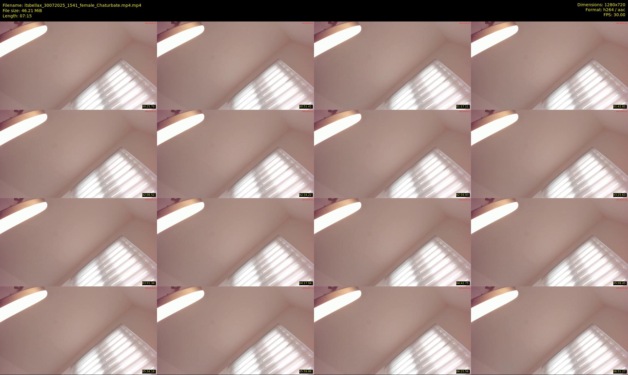 itsbellax — 8 minute Chaturbate female cam show recording, 720p, Jul 30, 2025