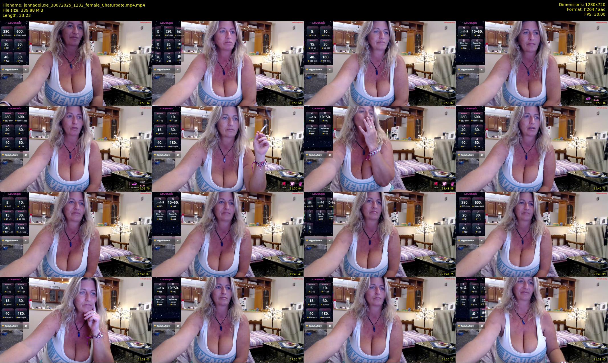 jennadeluxe — 34 minute Chaturbate female cam show recording, 720p, Jul 30, 2025