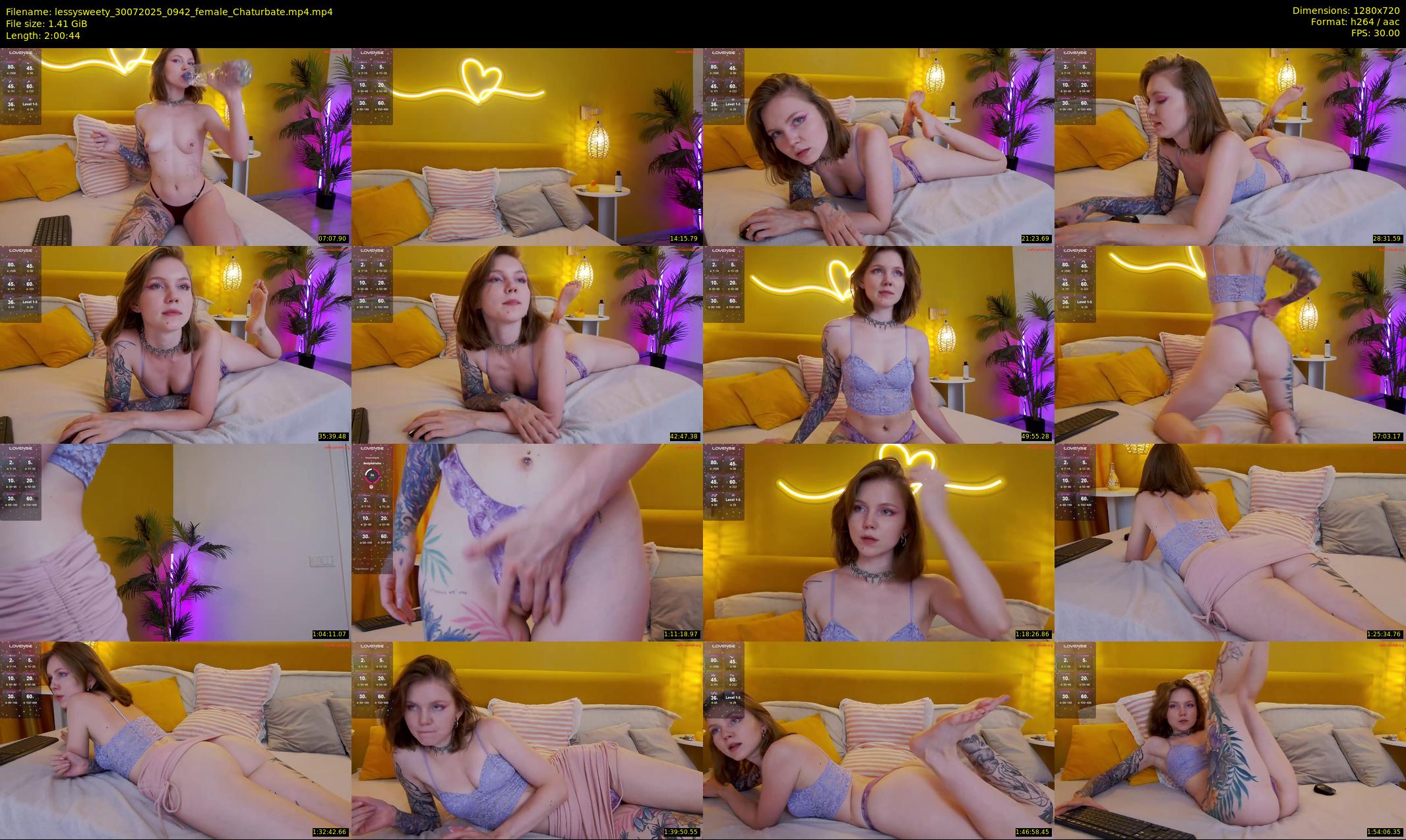 lessysweety — 121 minute Chaturbate female cam show recording, 720p, Jul 30, 2025