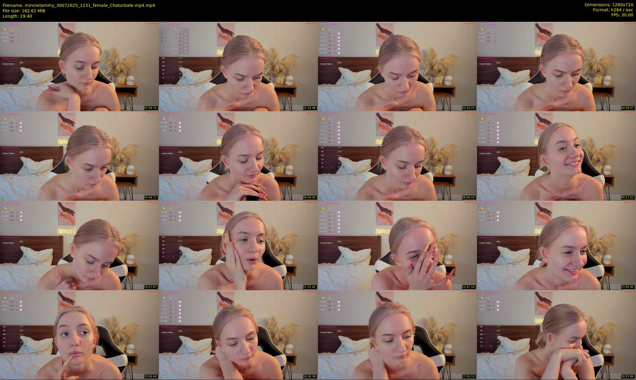 minnietammy — 20 minute Chaturbate female cam show recording, 720p, Jul 30, 2025