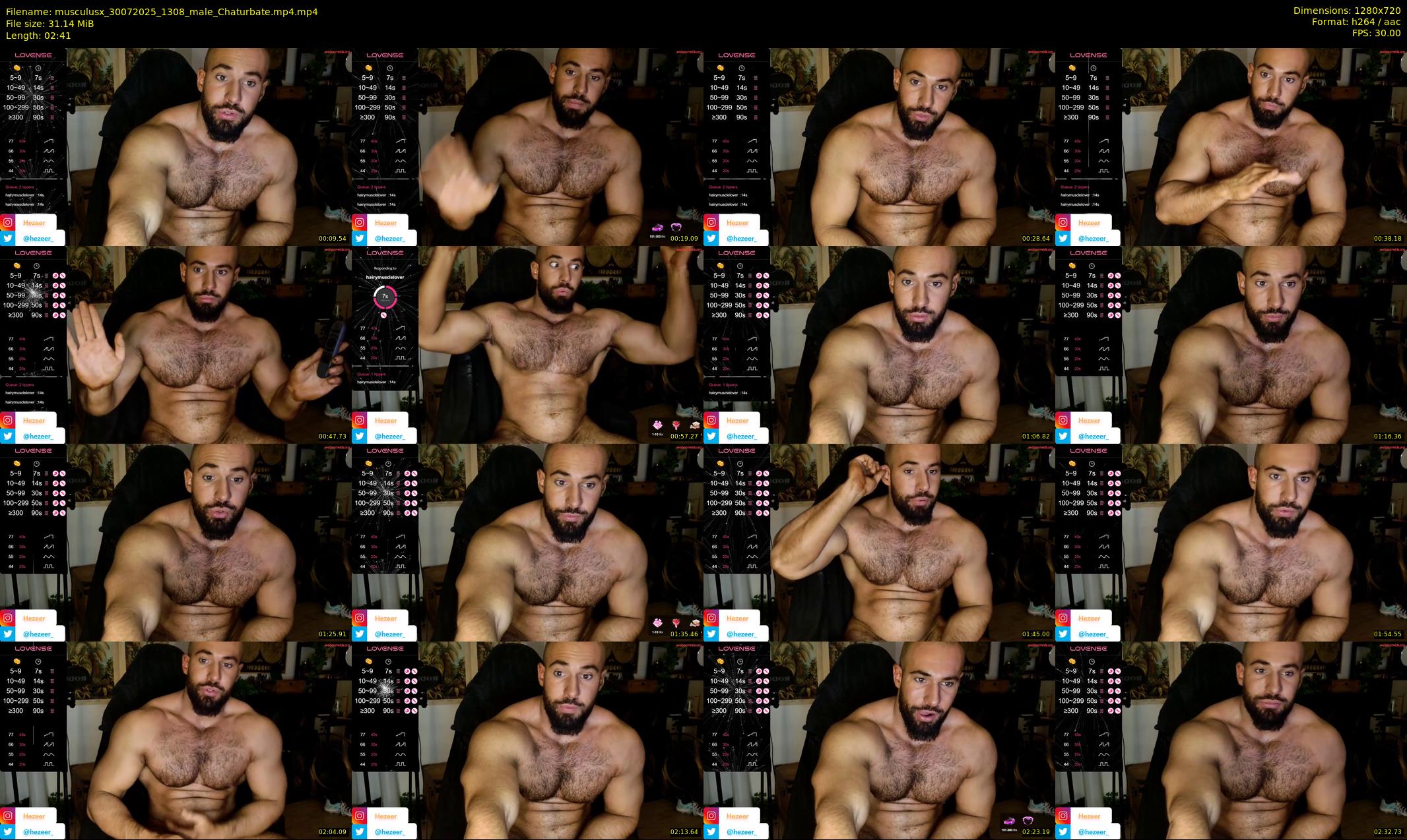 musculusx — 3 minute Chaturbate male cam show recording, 720p, Jul 30, 2025