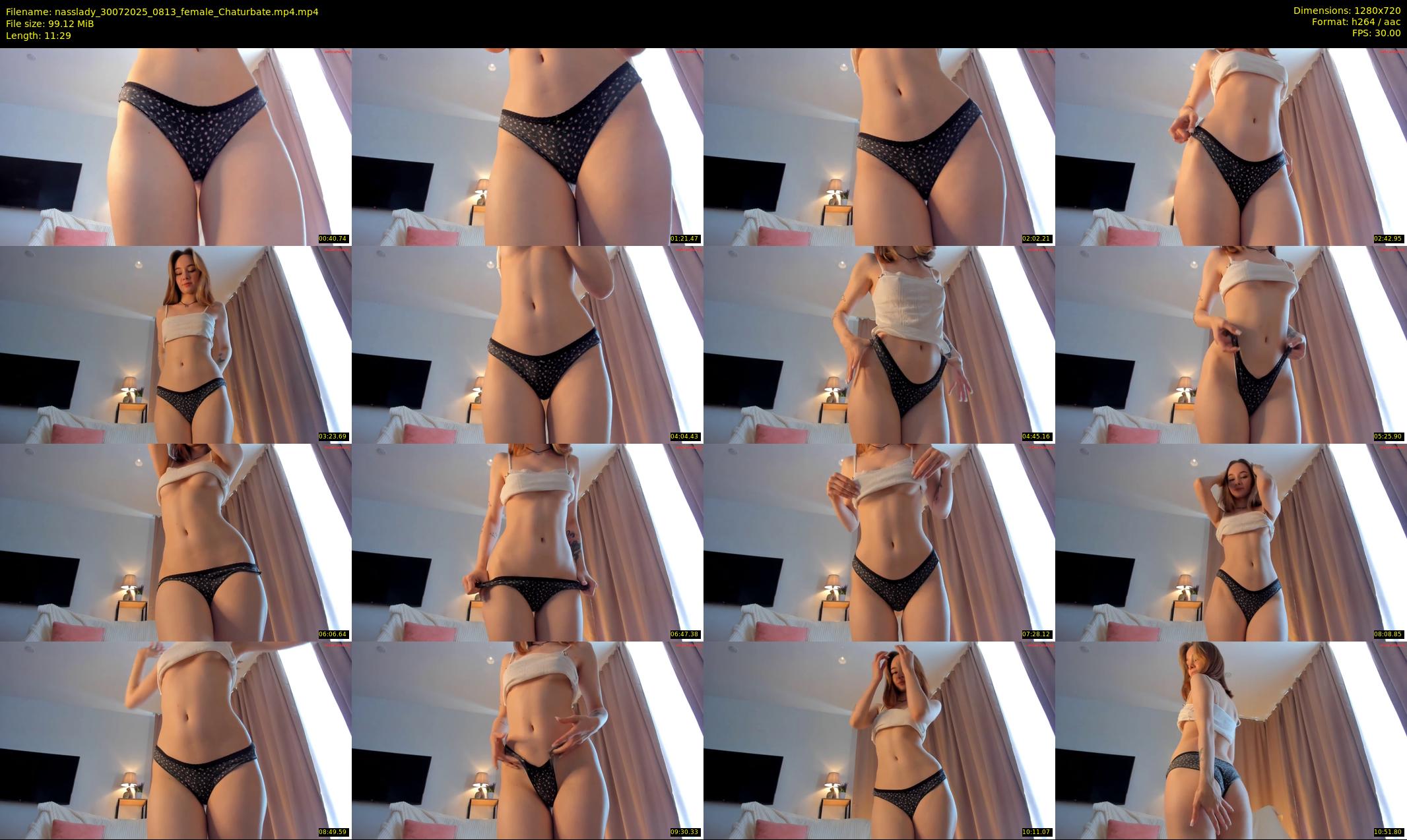 nasslady — 12 minute Chaturbate female cam show recording, 720p, Jul 30, 2025