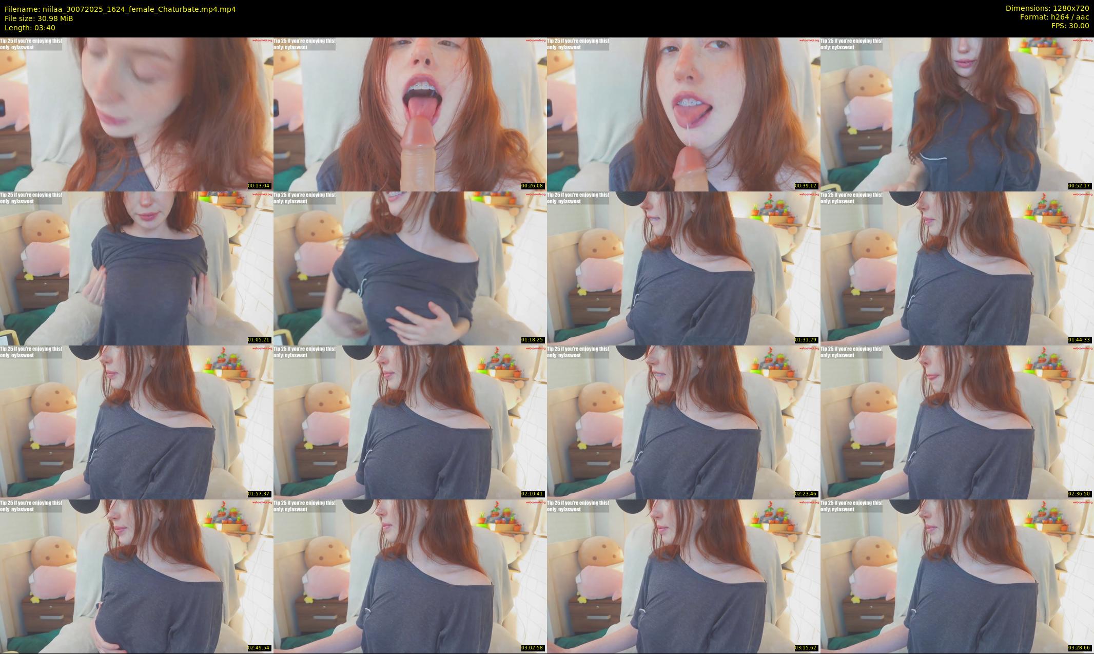 niilaa — 4 minute Chaturbate female cam show recording, 720p, Jul 30, 2025