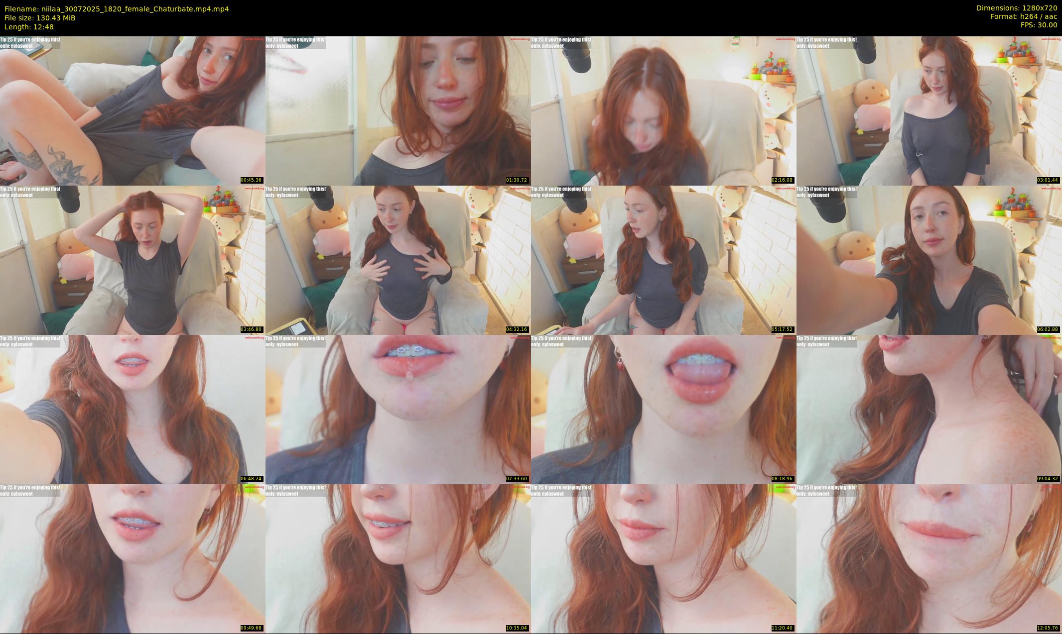 niilaa — 13 minute Chaturbate female cam show recording, 720p, Jul 30, 2025