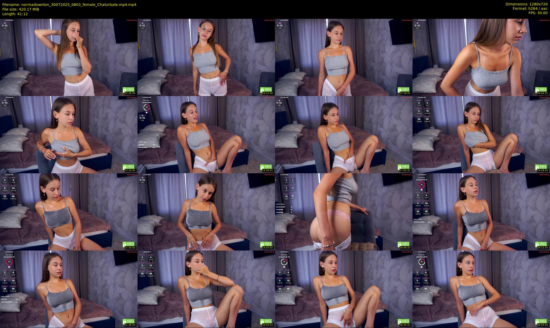 normadownton — 42 minute Chaturbate female cam show recording, 720p, Jul 30, 2025